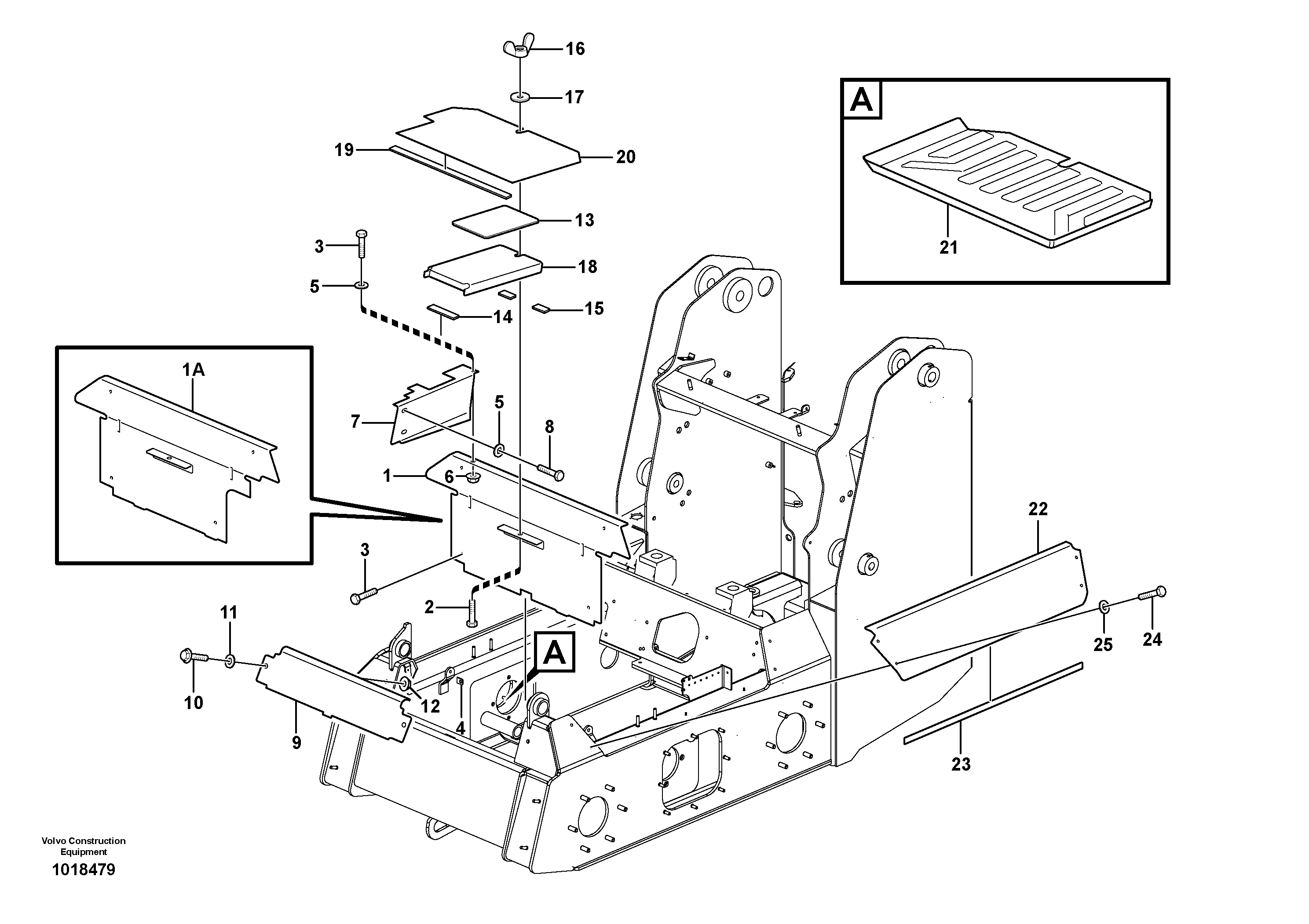 Protecting plates — volvo parts diagram