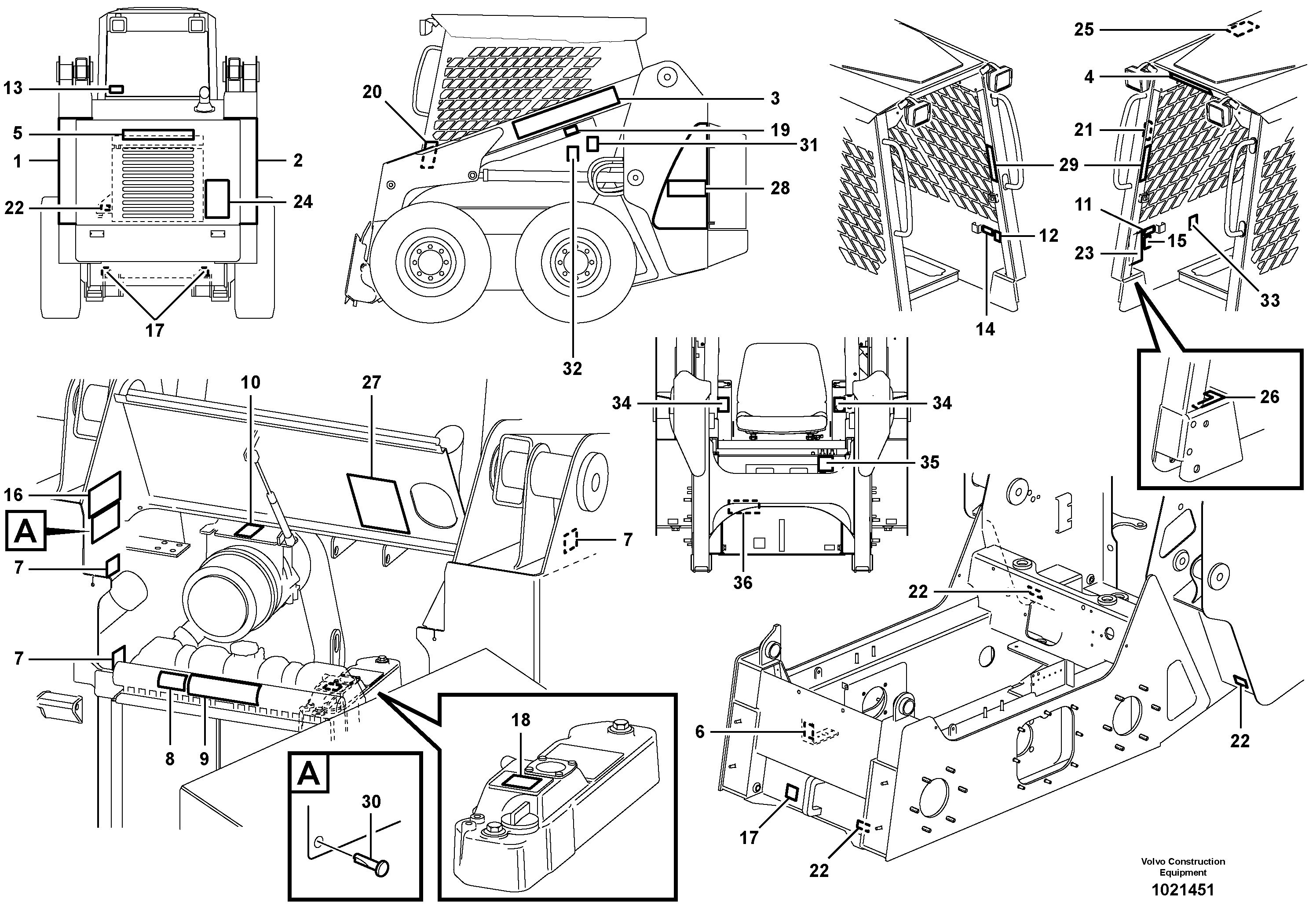 Sign plates and decals — volvo parts diagram