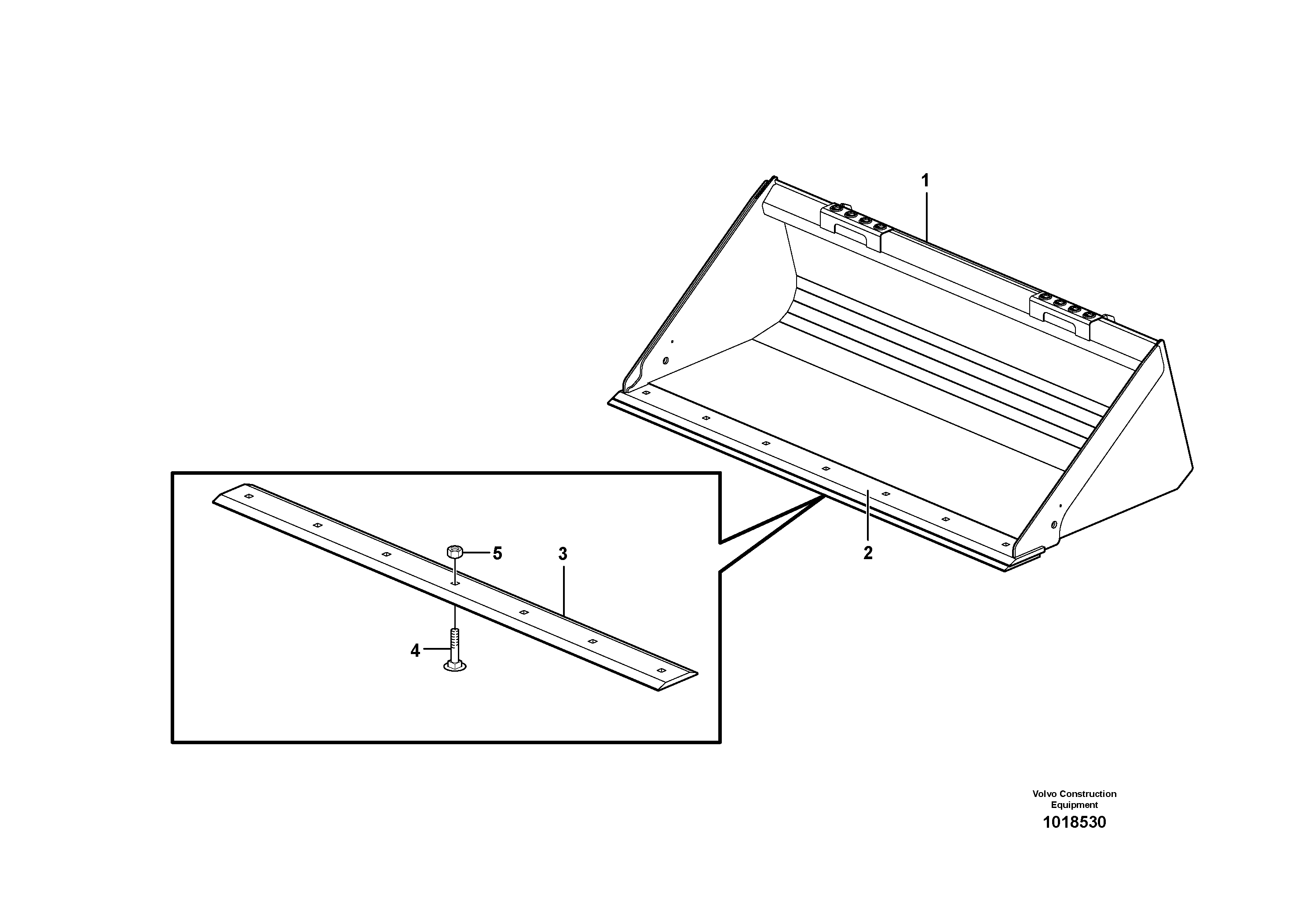Bucket straight with edge-saver — volvo parts diagram