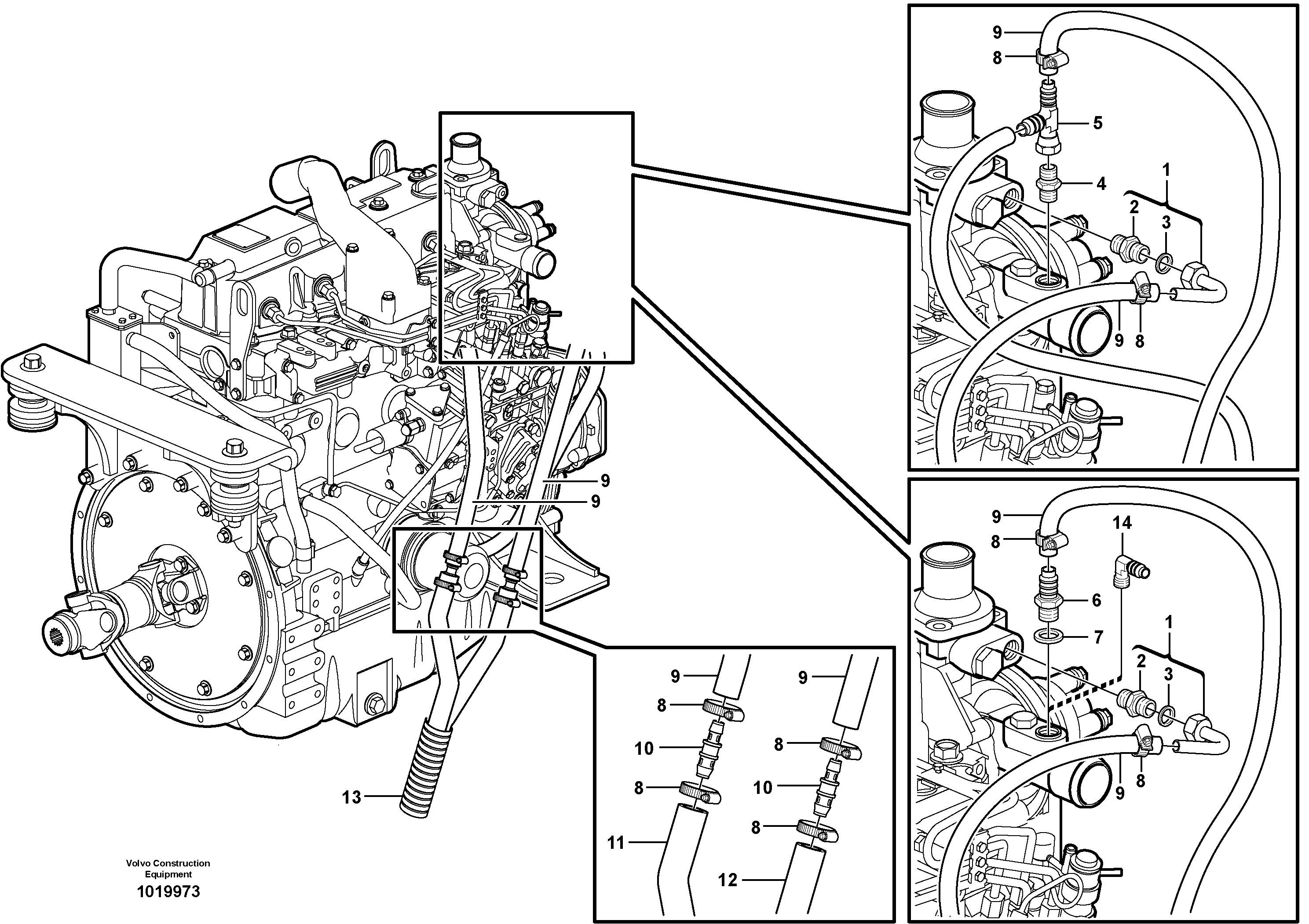 Heating system  11840395, 11840396 — volvo parts diagram