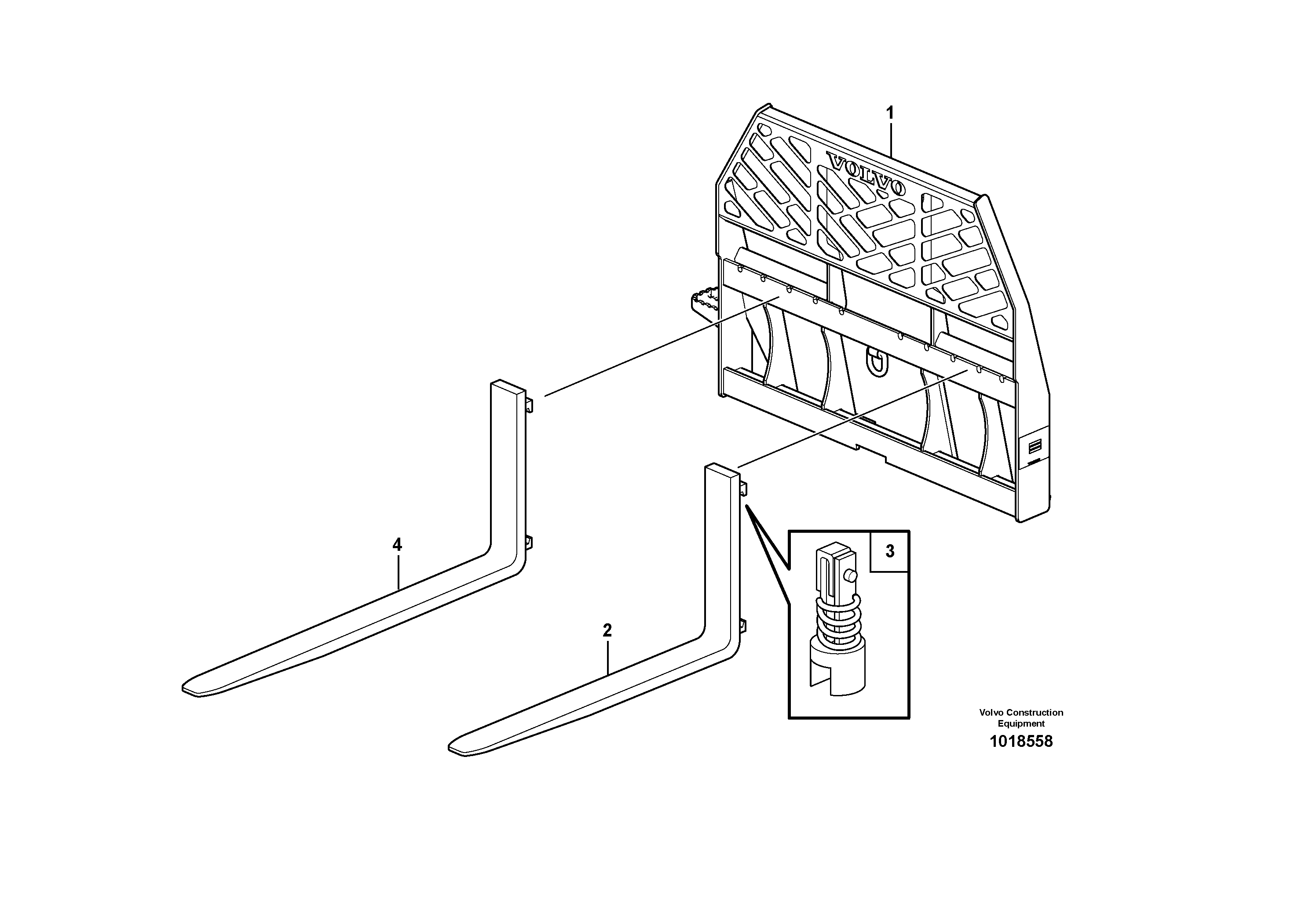 Forks (optional) — volvo parts diagram