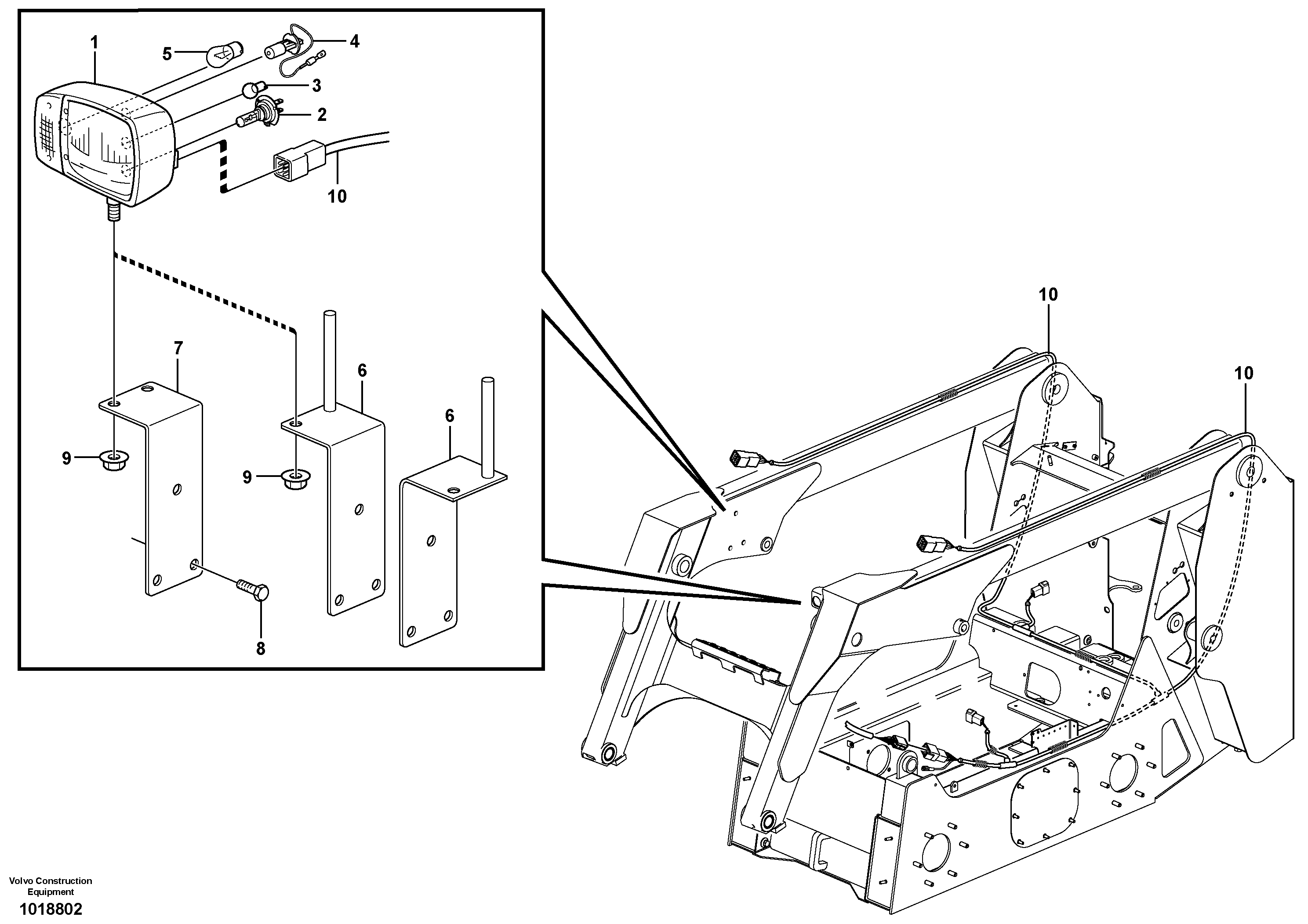 Lighting, front — volvo parts diagram