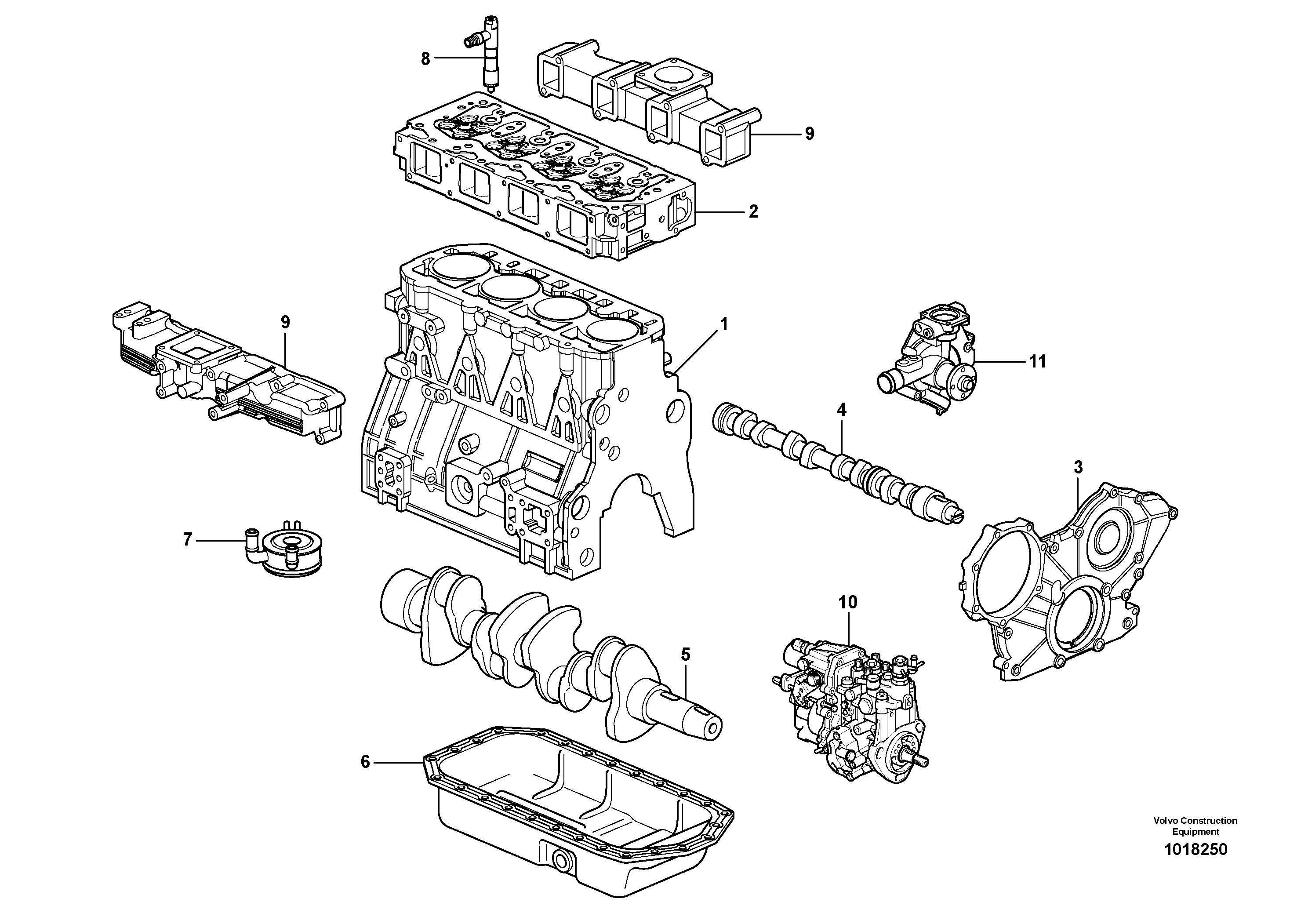 Engine — volvo parts diagram