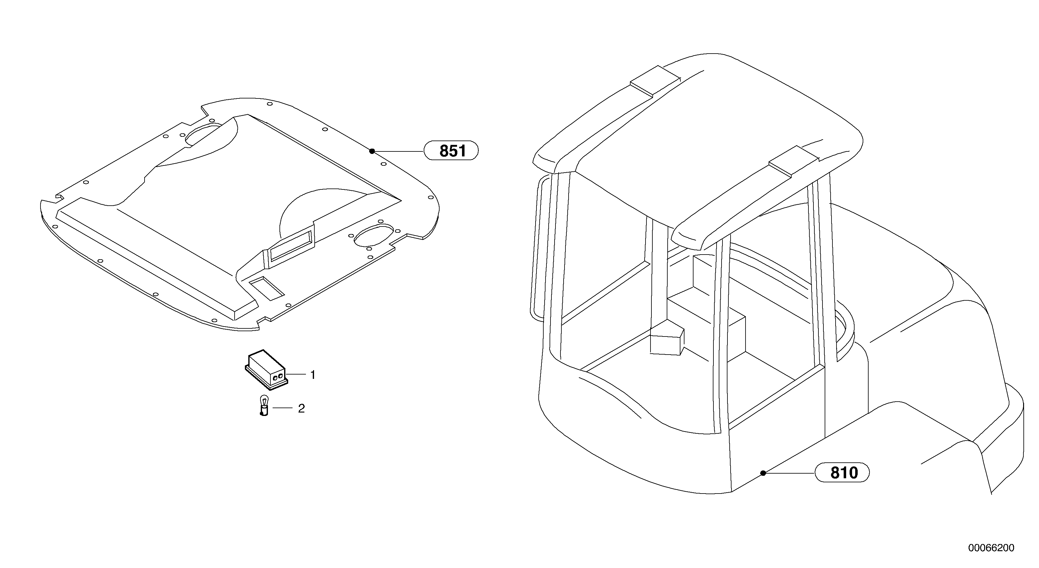 Cabin lighting — volvo parts diagram