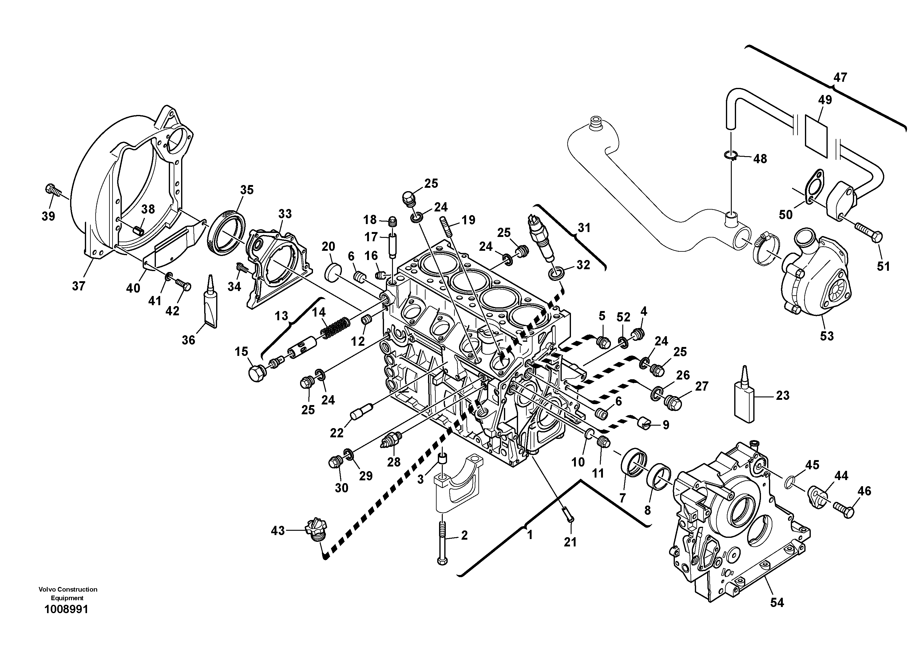 Engine casing, Ventilation — volvo parts diagram