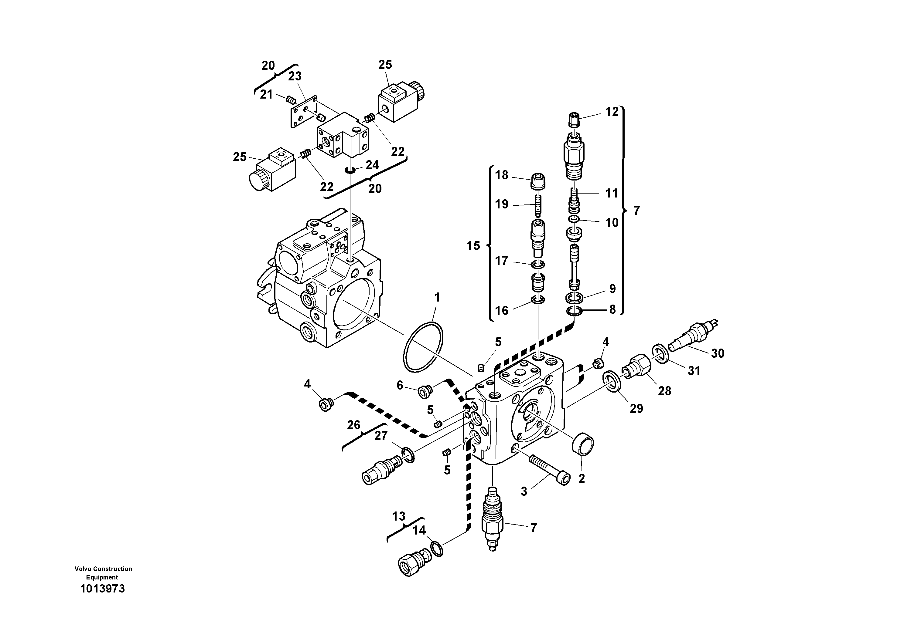 Valves - Variable displacement pump — volvo parts diagram