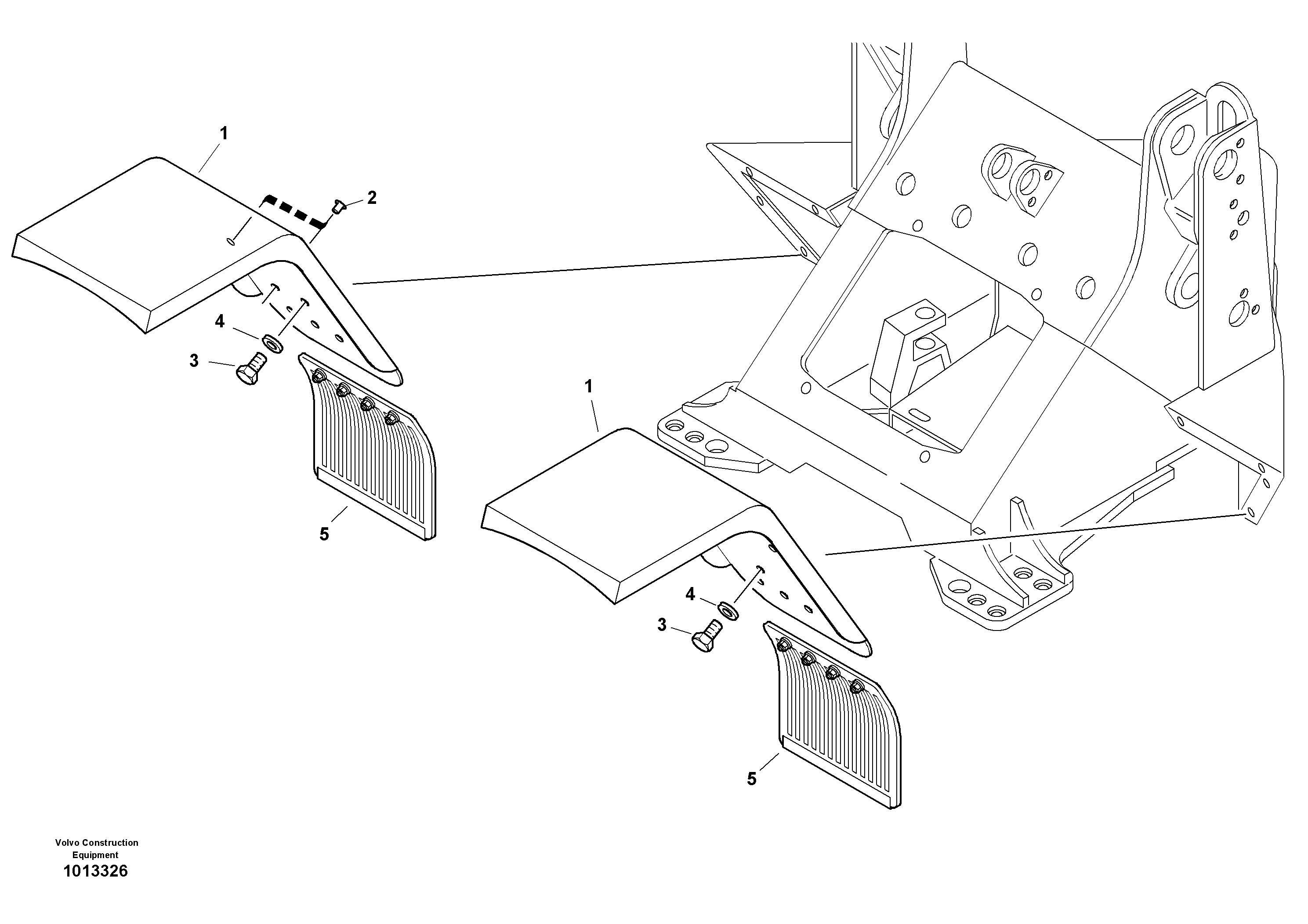 Front mudguard — volvo parts diagram