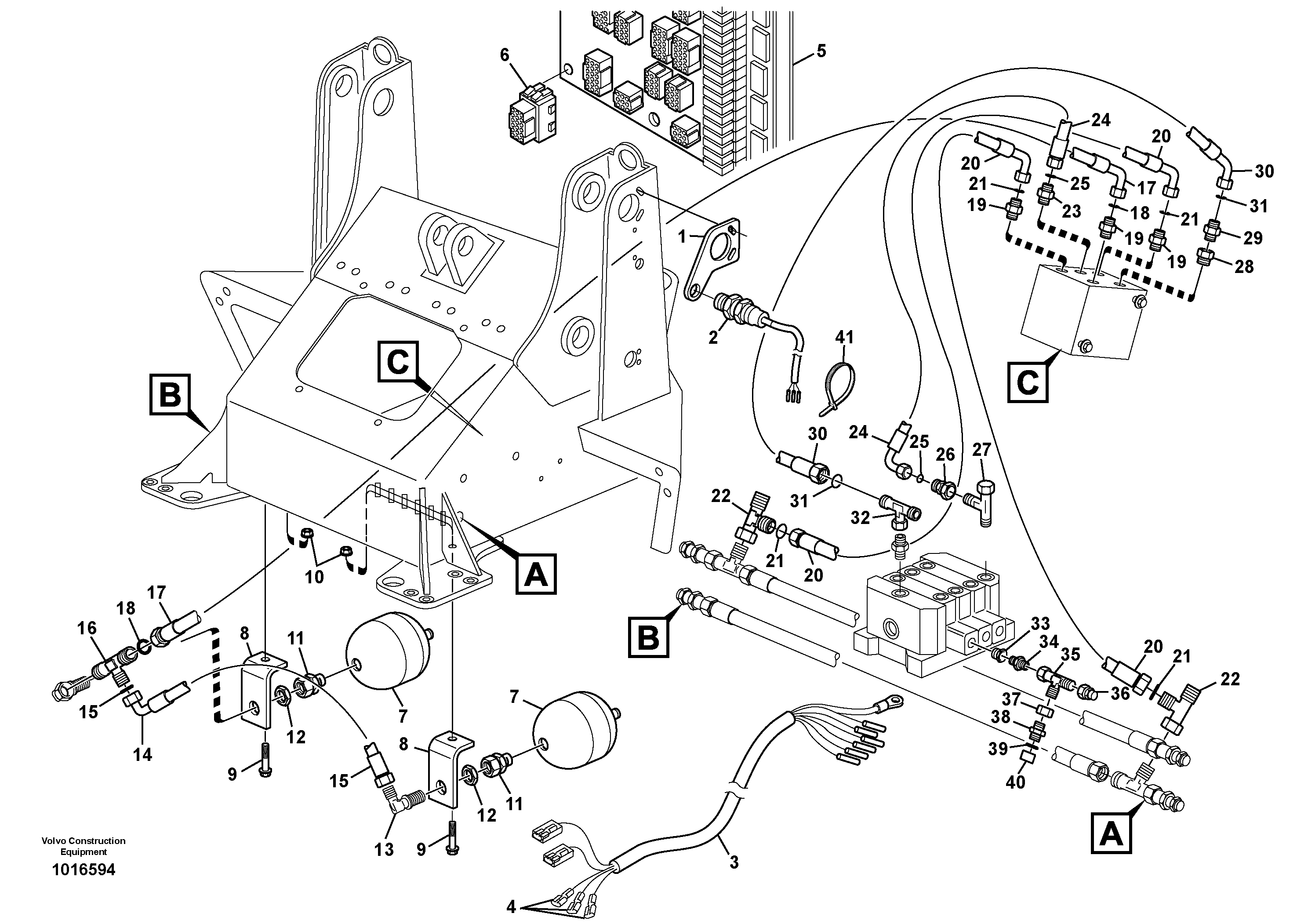 Boom suspension system (BSS) — volvo parts diagram