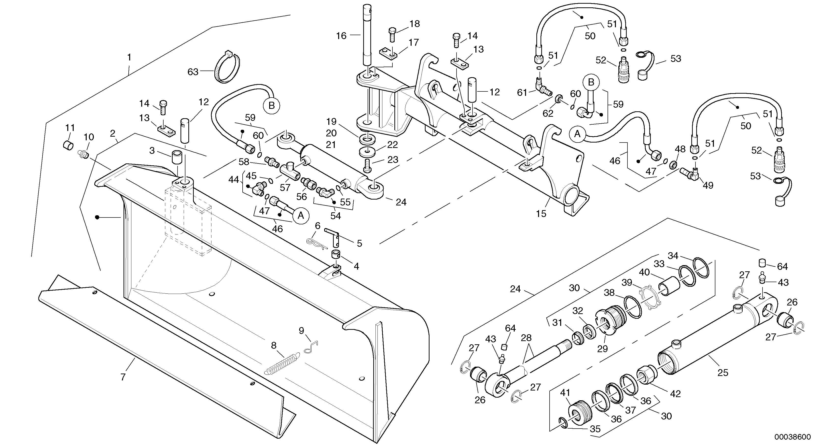 Side tip bucket — volvo parts diagram