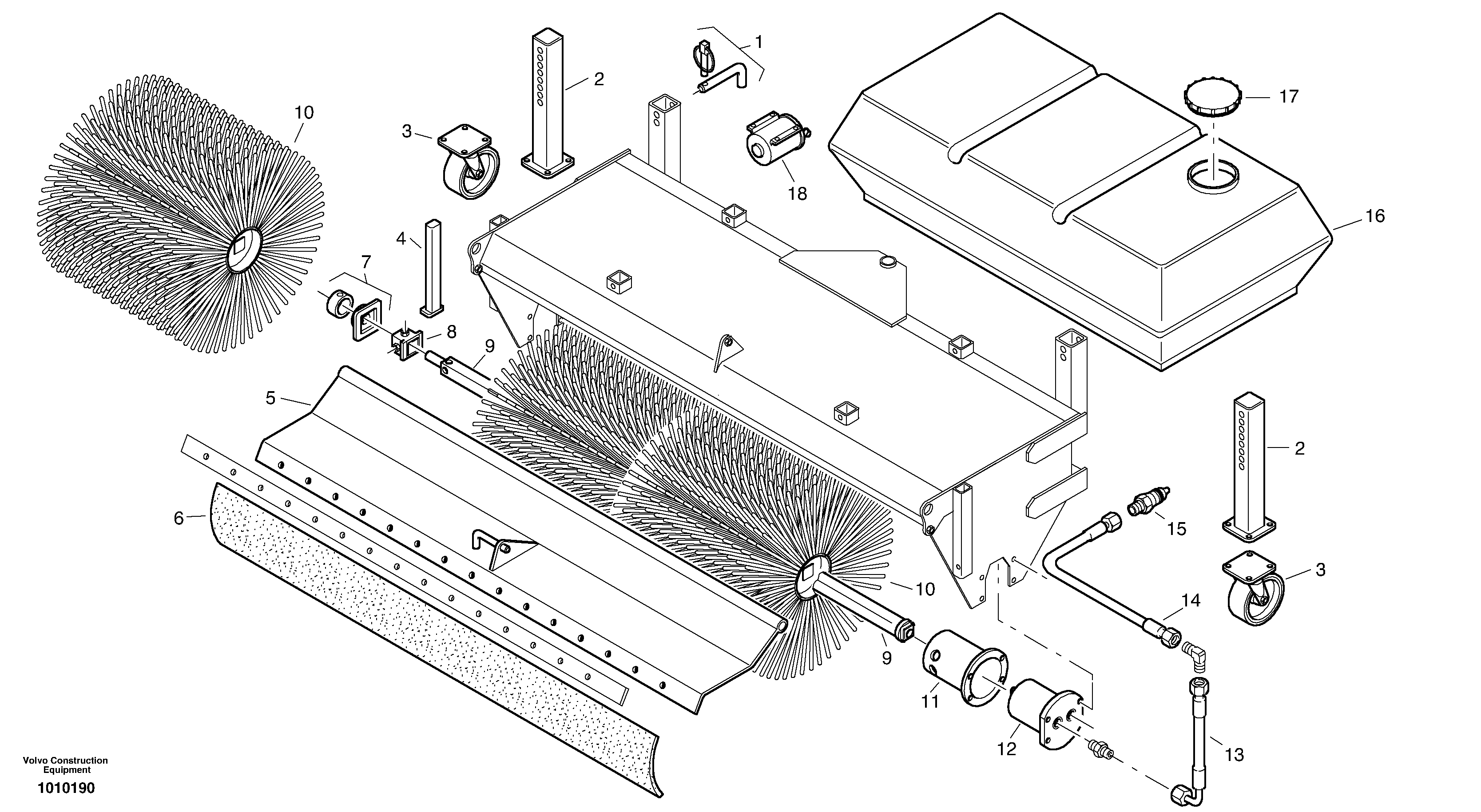 Sweeper BEMA 3 ROBUST — volvo parts diagram
