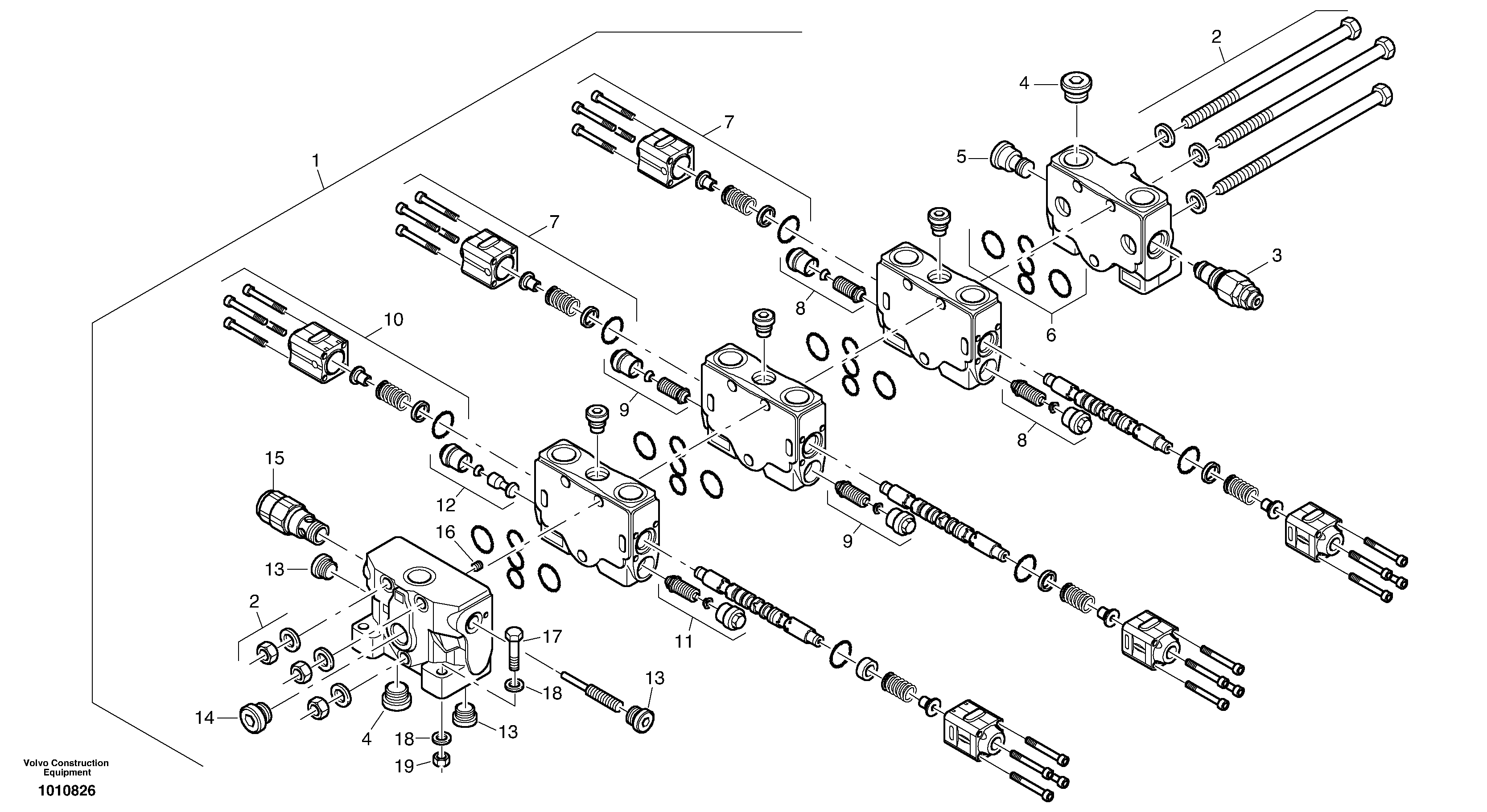 Control valve  1823011- / 1833046- / 1853244- — volvo parts diagram