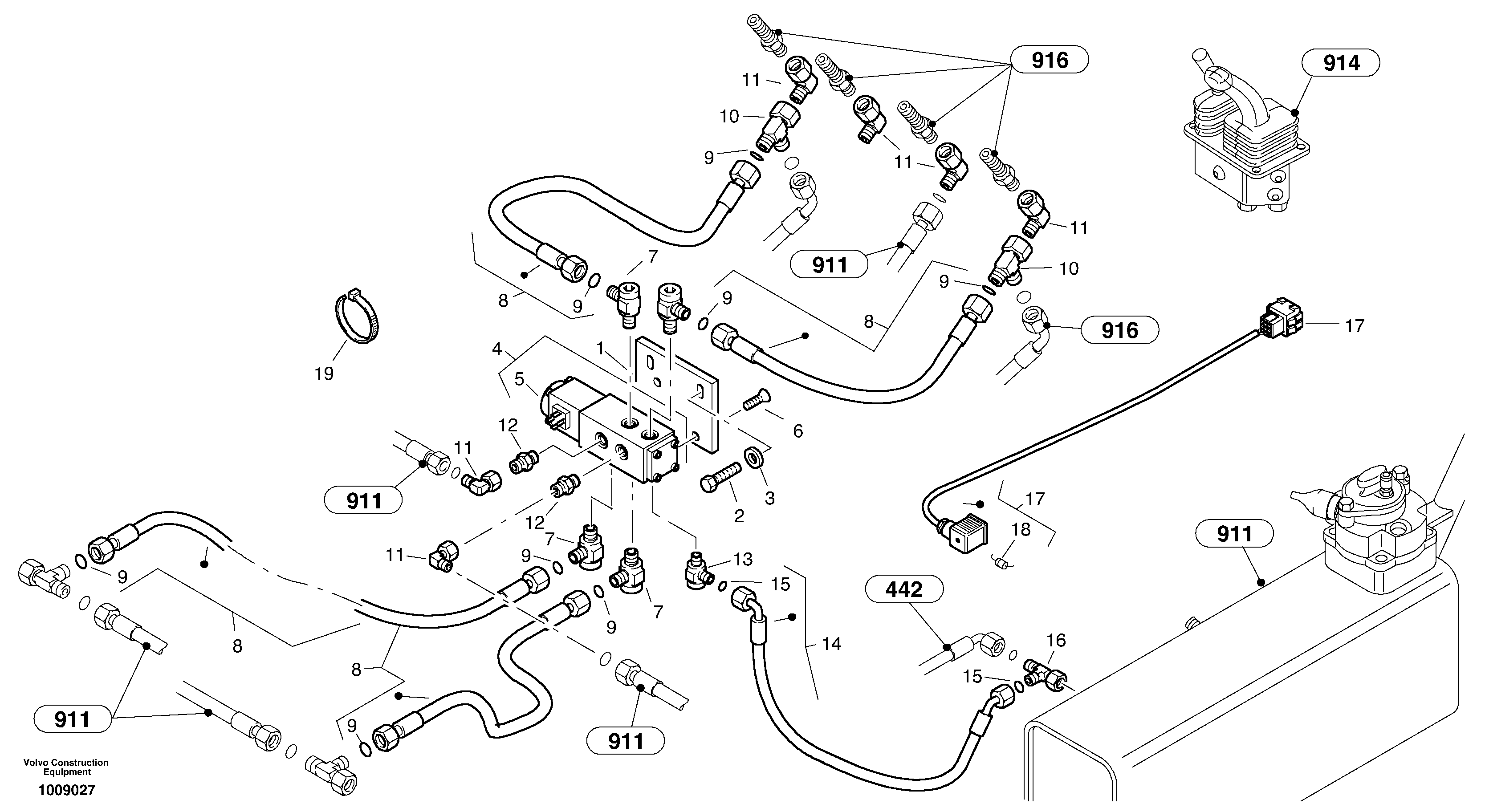 Hydraulic function - Nr. 3 — volvo parts diagram