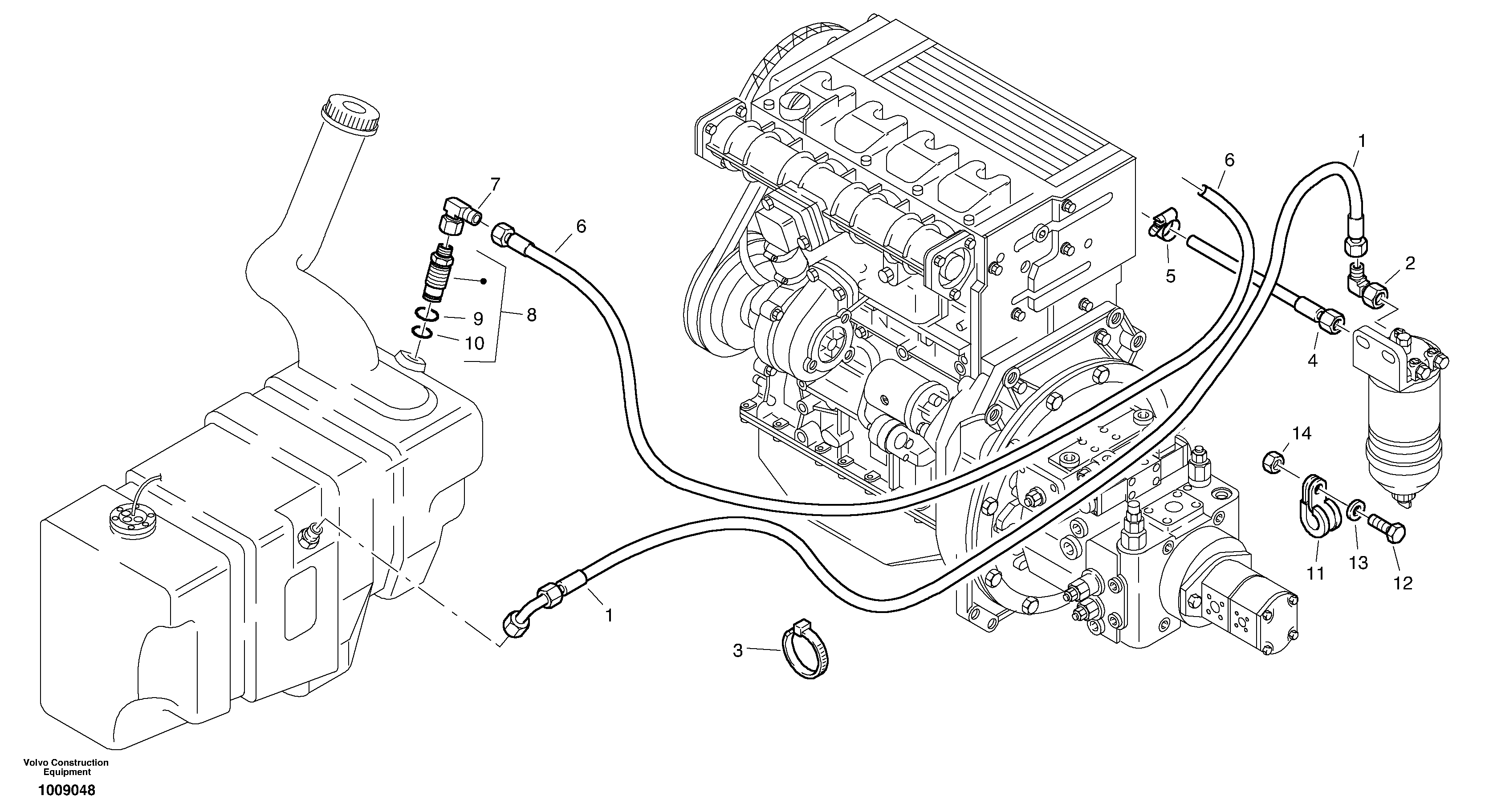 Fuel pipes — volvo parts diagram