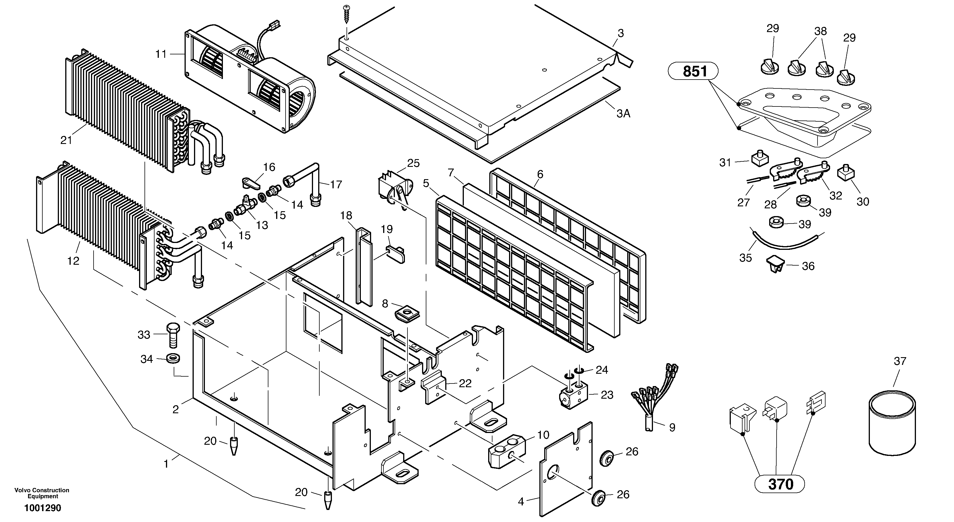 Air-conditioning system — volvo parts diagram