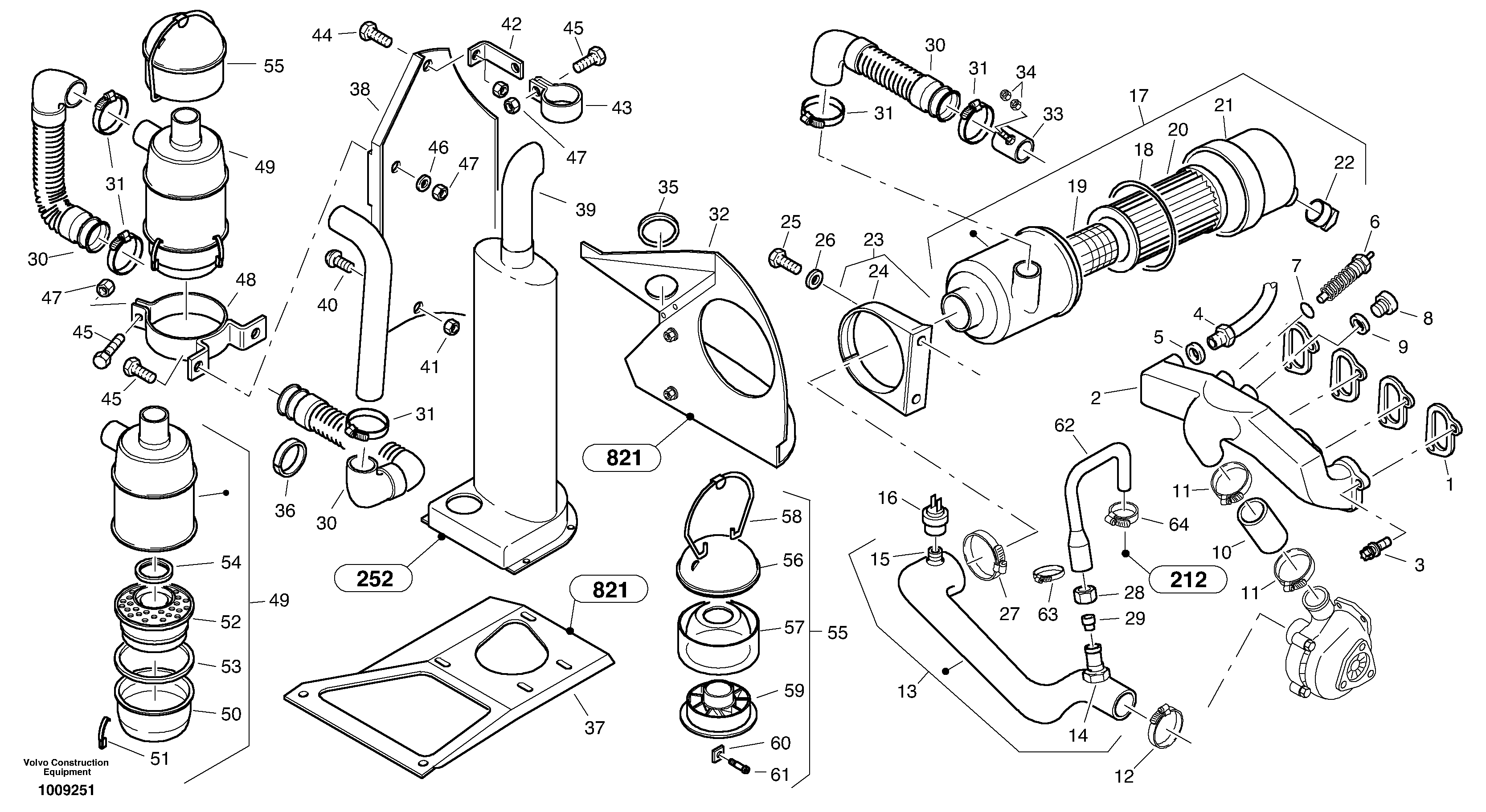Prefilter - Oil bath air filter — volvo parts diagram