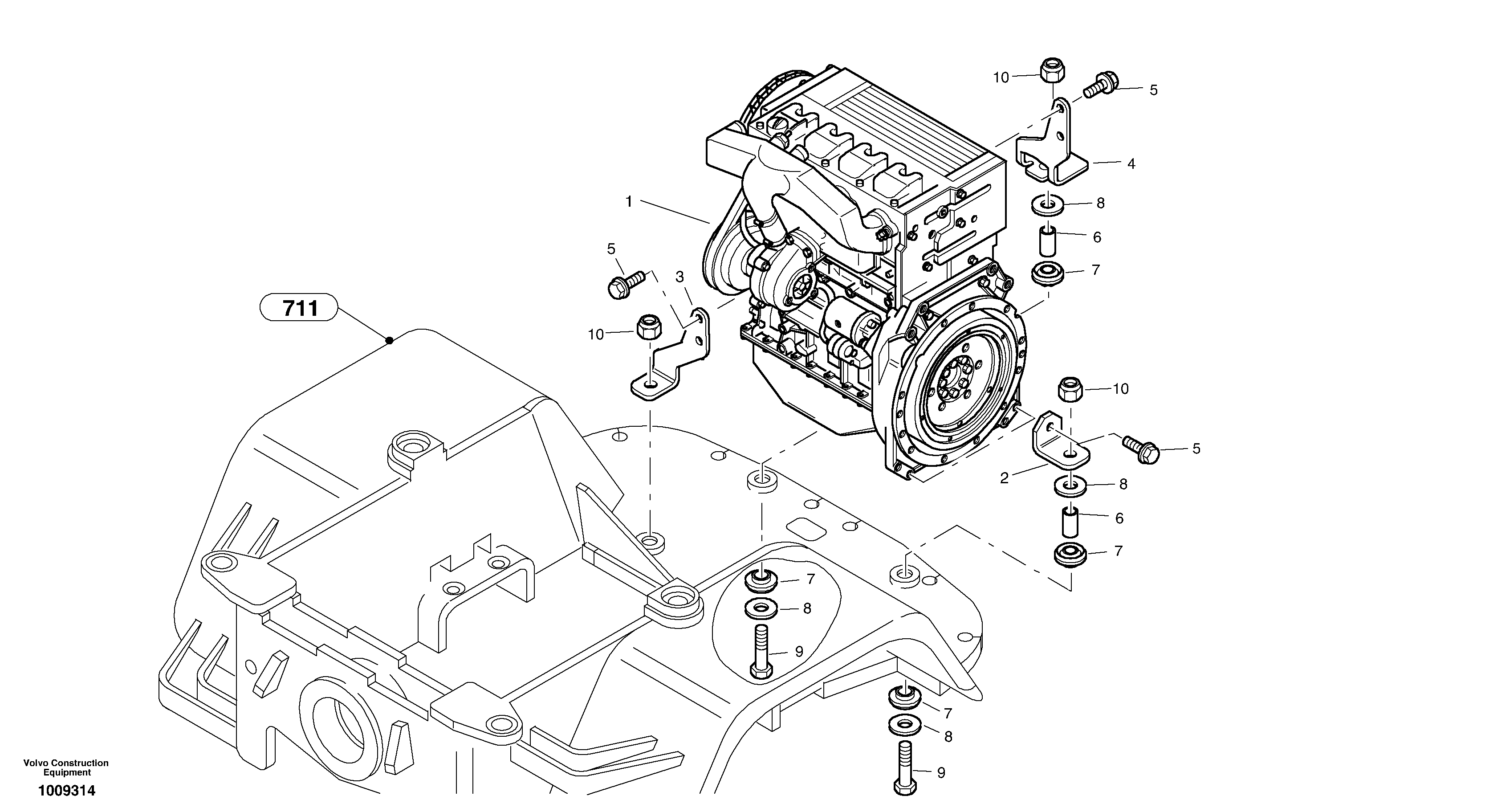 Engine assy — volvo parts diagram