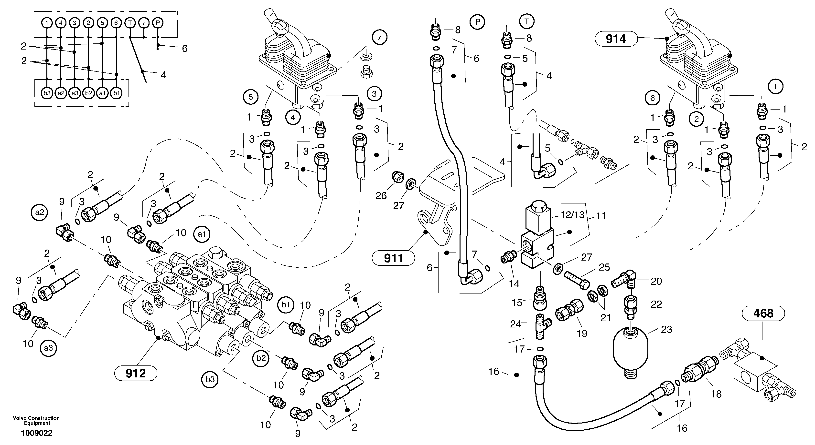 Lines - servo control — volvo parts diagram