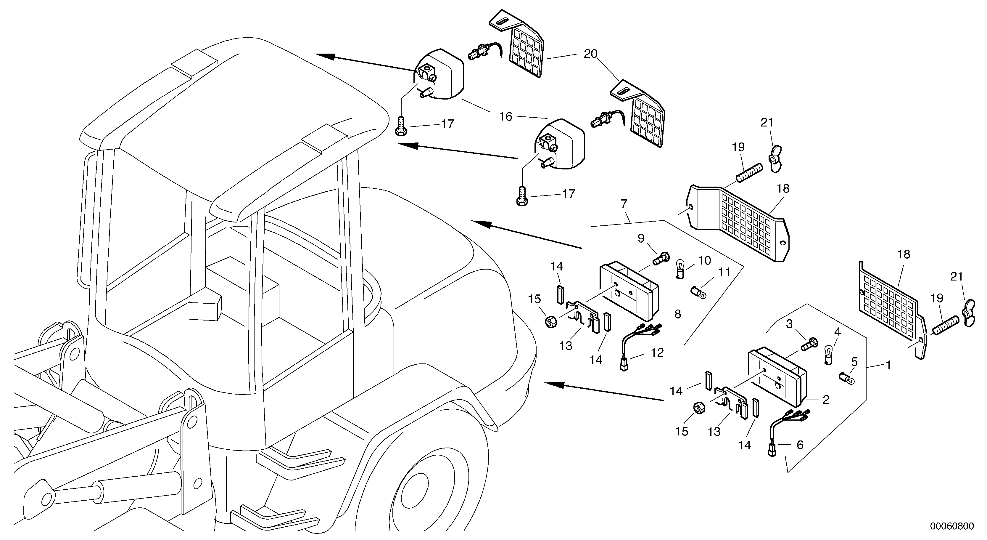 Lighting, rear — volvo parts diagram