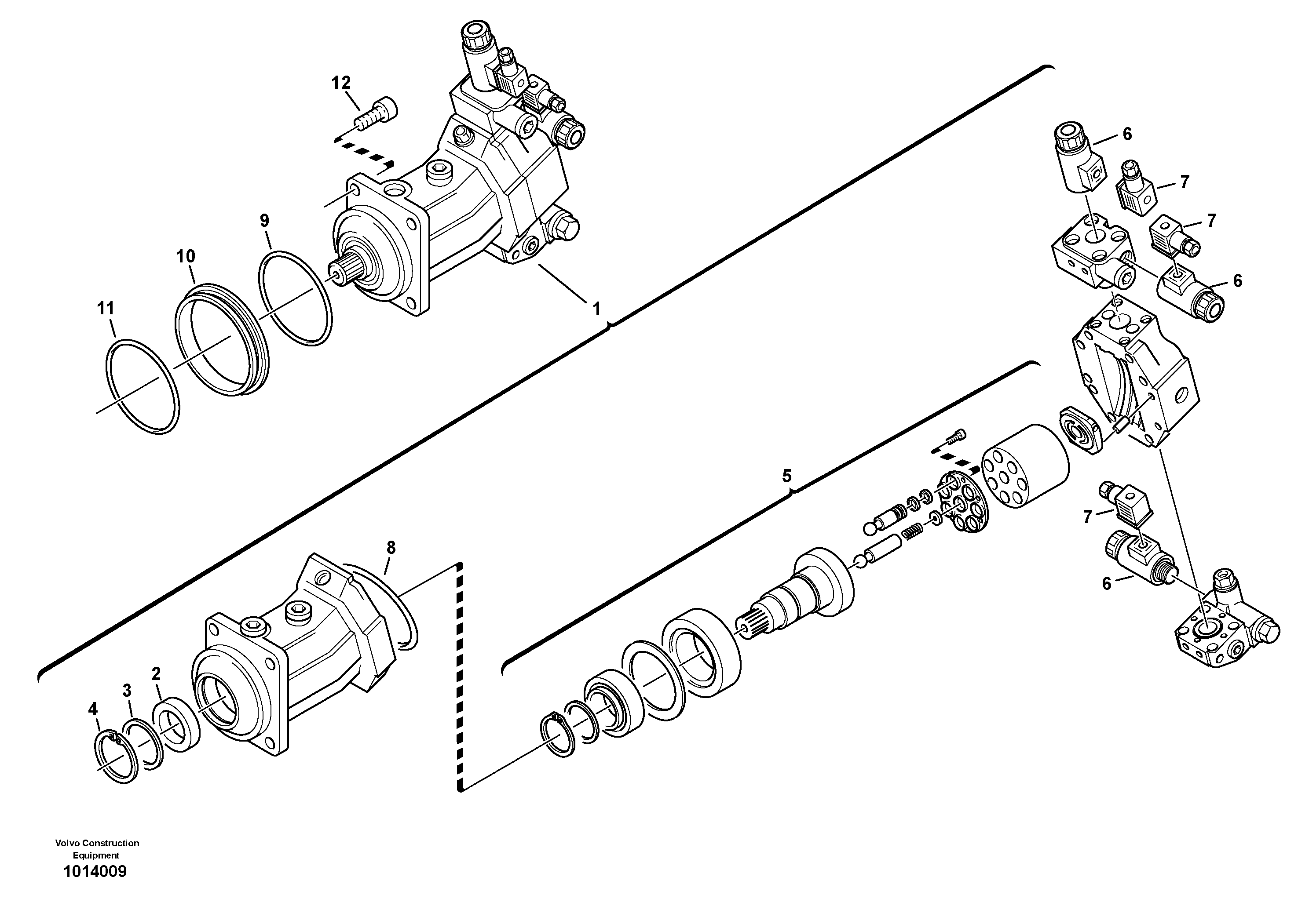 Variable displacement motor — volvo parts diagram