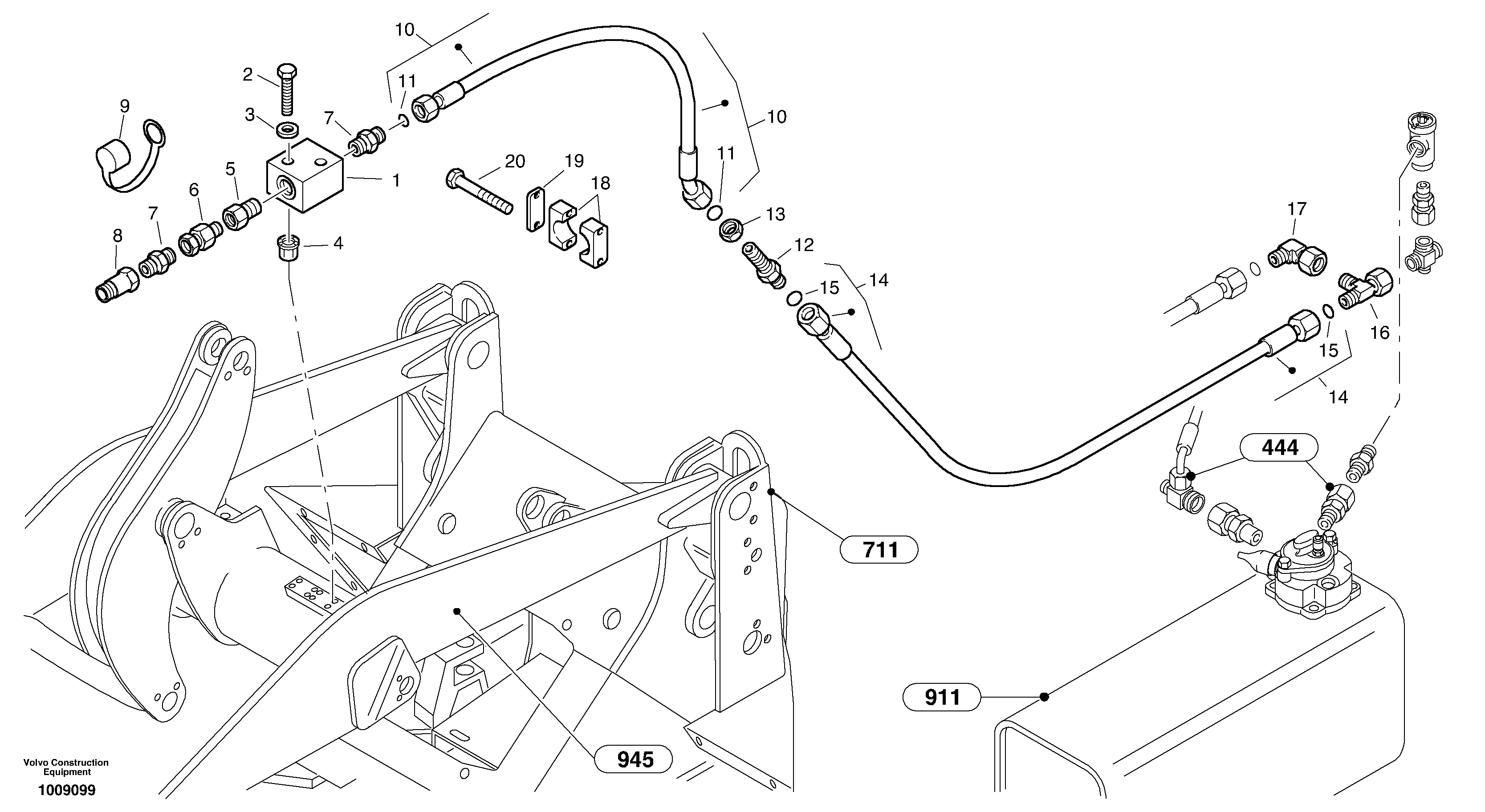 Leakage line - Option — volvo parts diagram