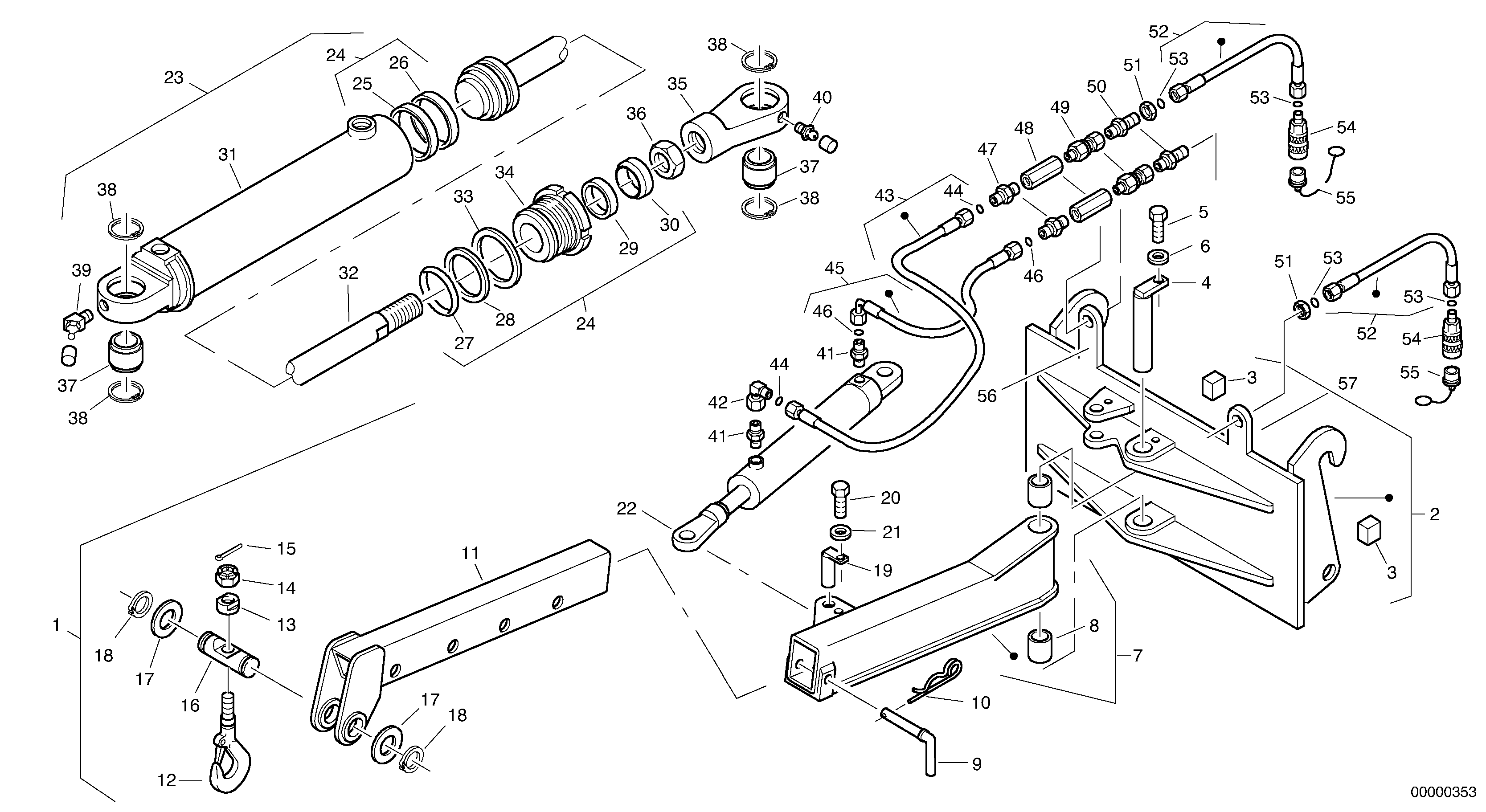 Load hook, slewing — volvo parts diagram