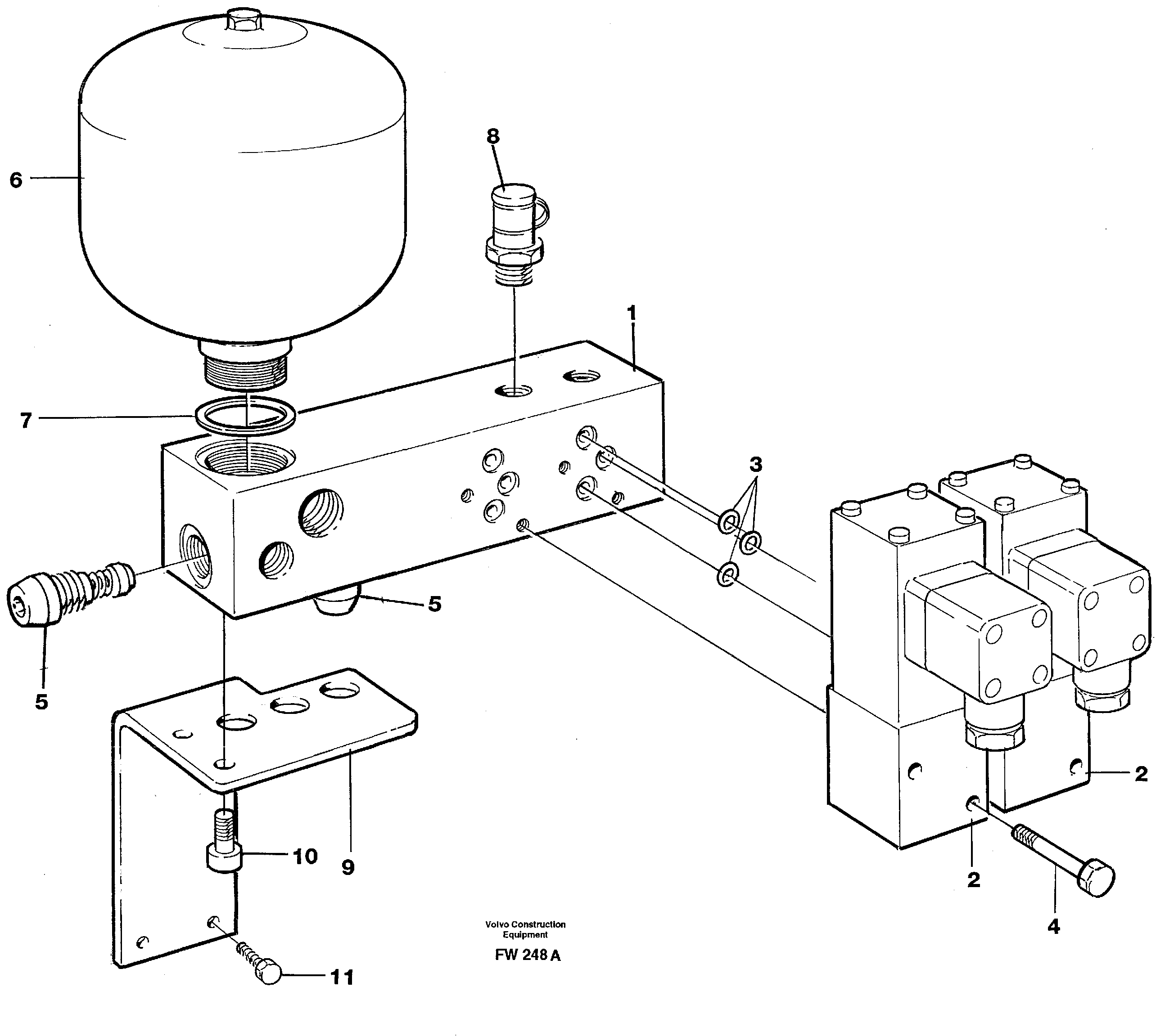 Servo valve body  14302258 — volvo parts diagram