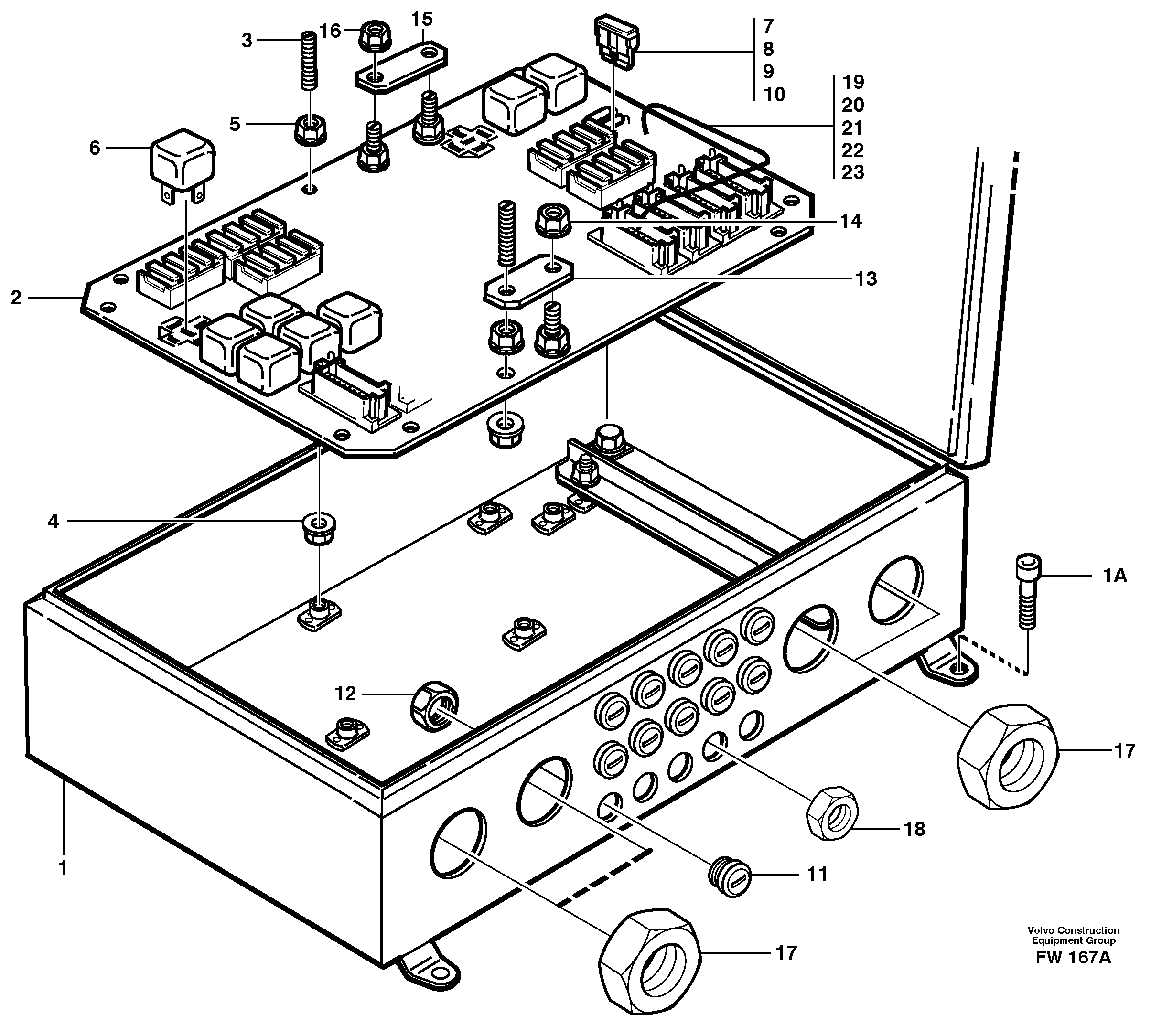Electrical distribution box — volvo parts diagram