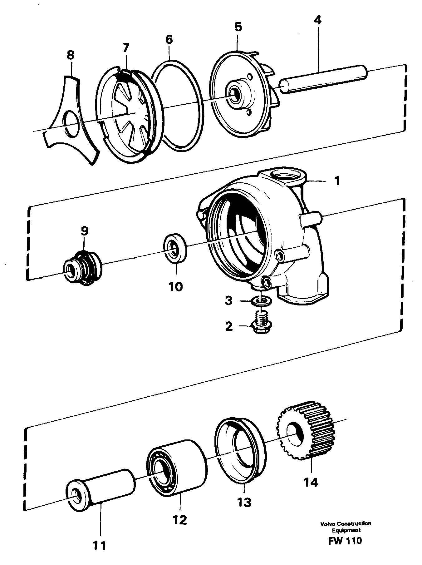 Water pump — volvo parts diagram