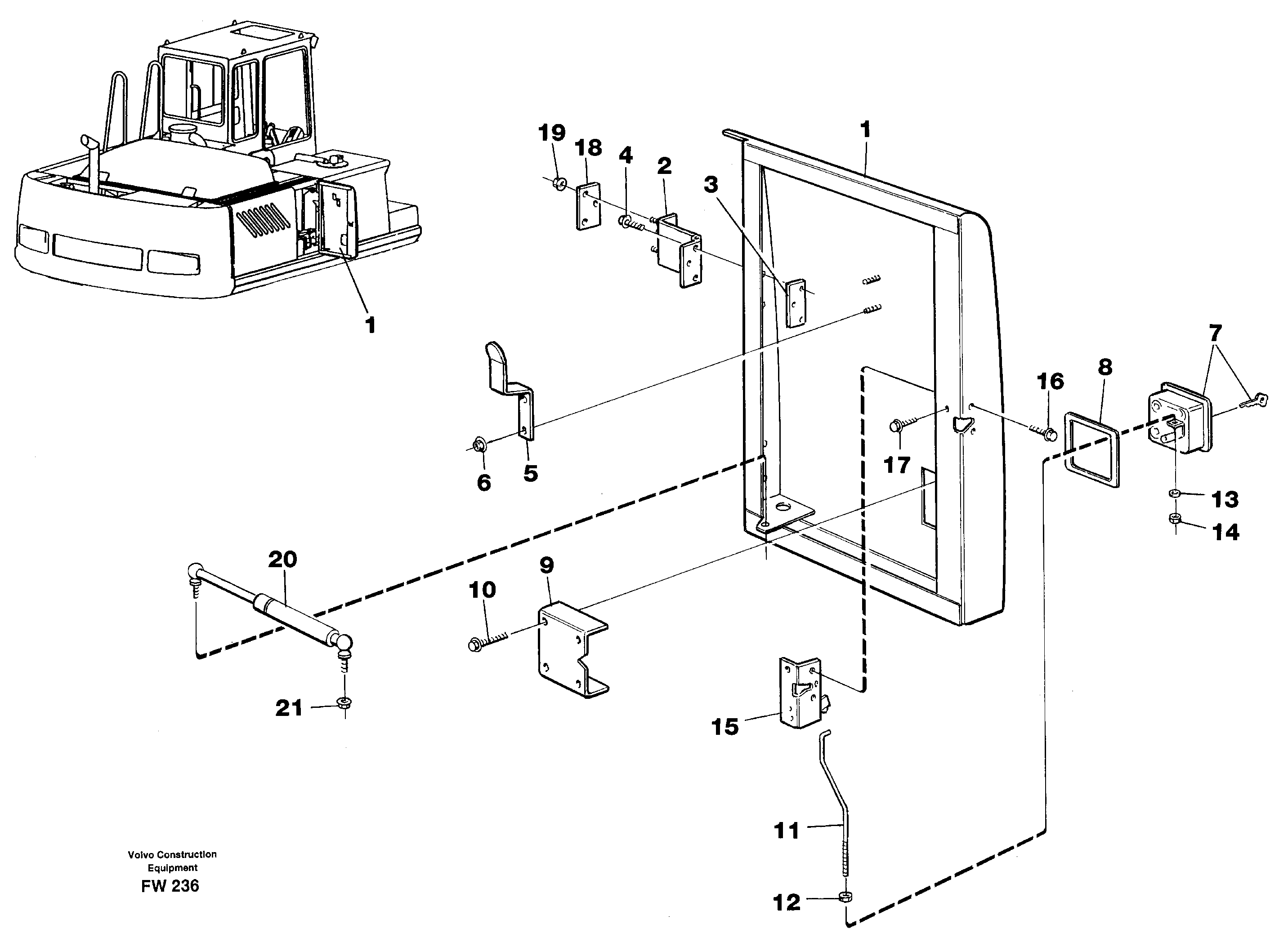 Door, centre, right — volvo parts diagram