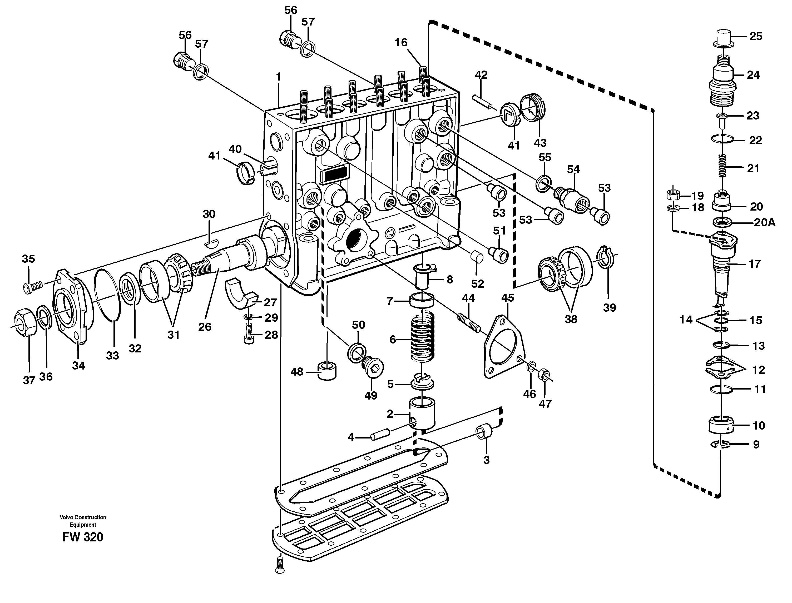 Injection pump — volvo parts diagram