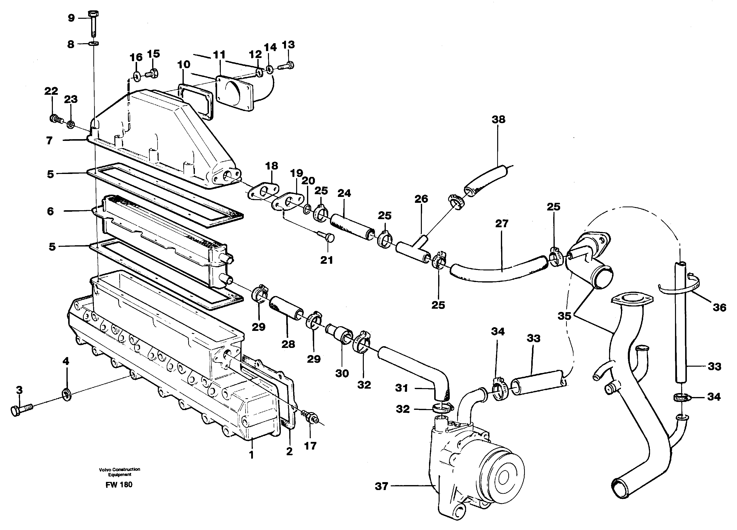 Intercooler — volvo parts diagram