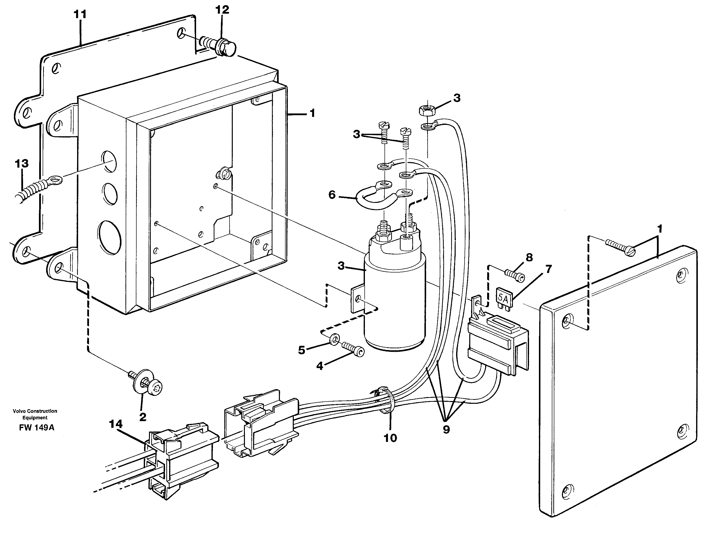 Starter element relay — volvo parts diagram