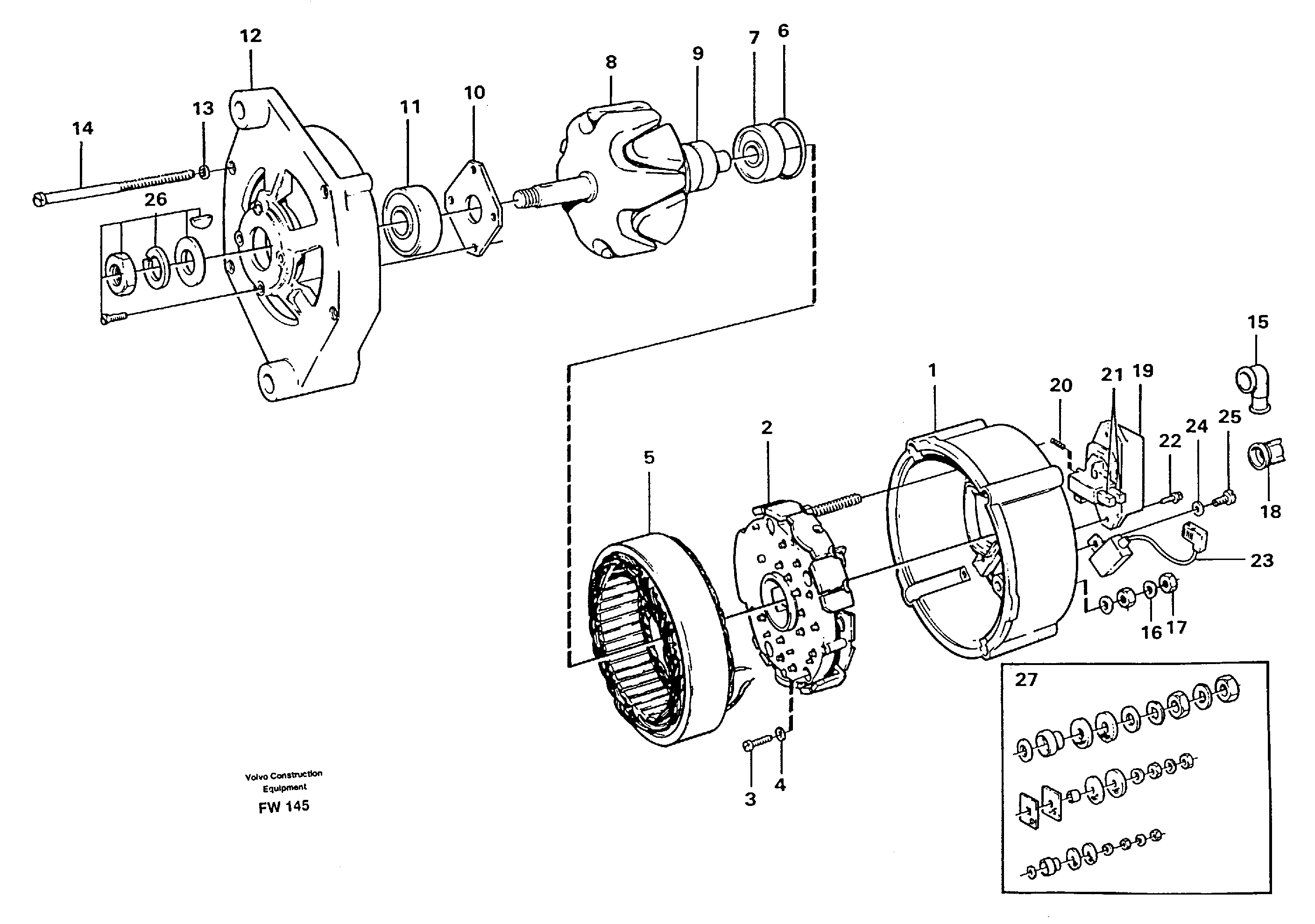 Alternator  STD , 14302279 — volvo parts diagram