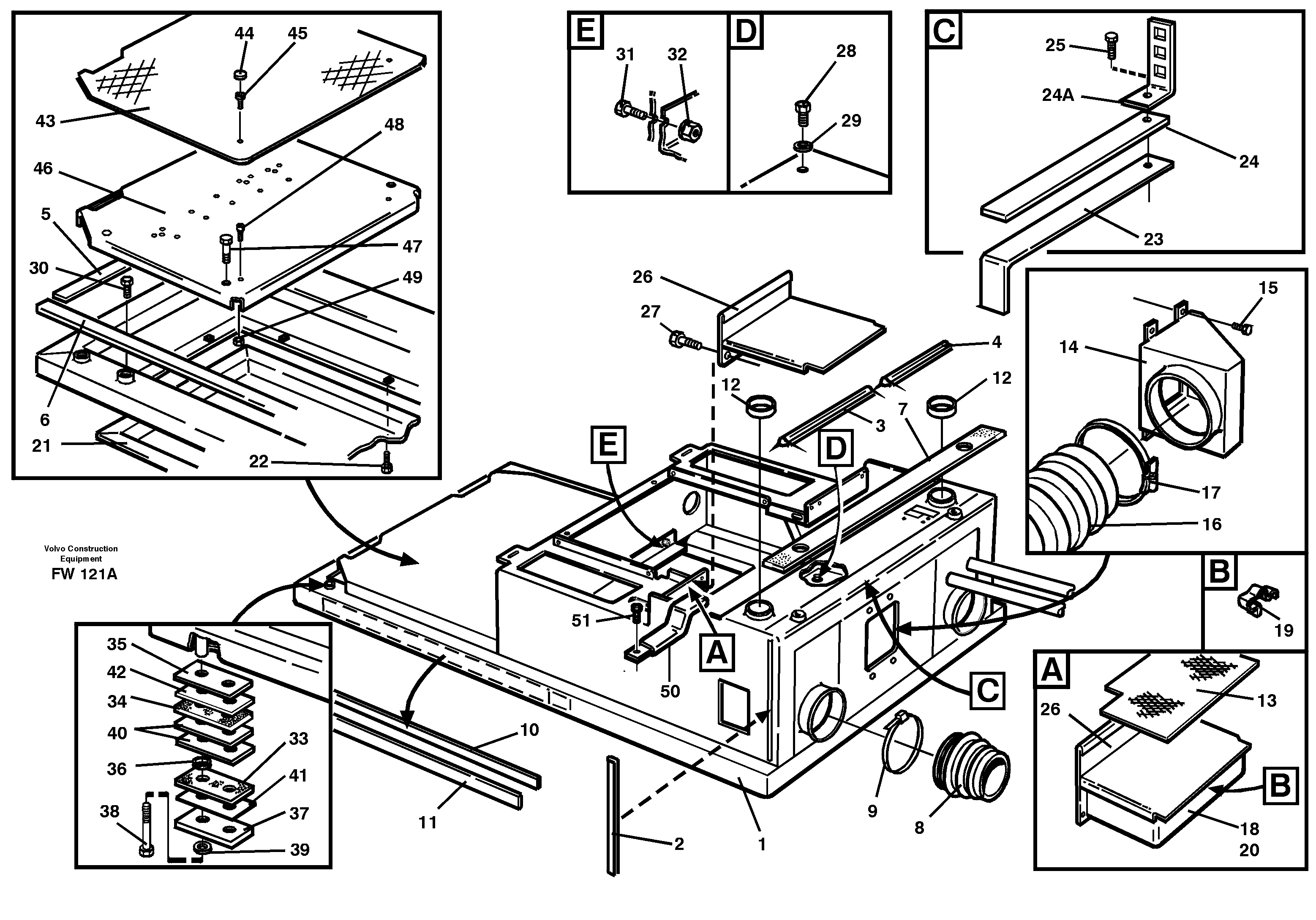 Cabin floor — volvo parts diagram