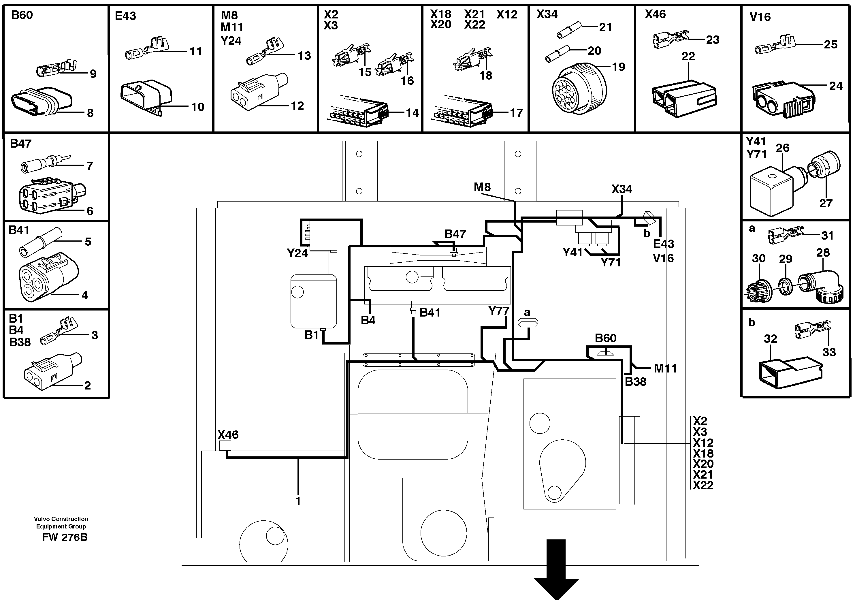 Cable harnesses, Diesel engine — volvo parts diagram