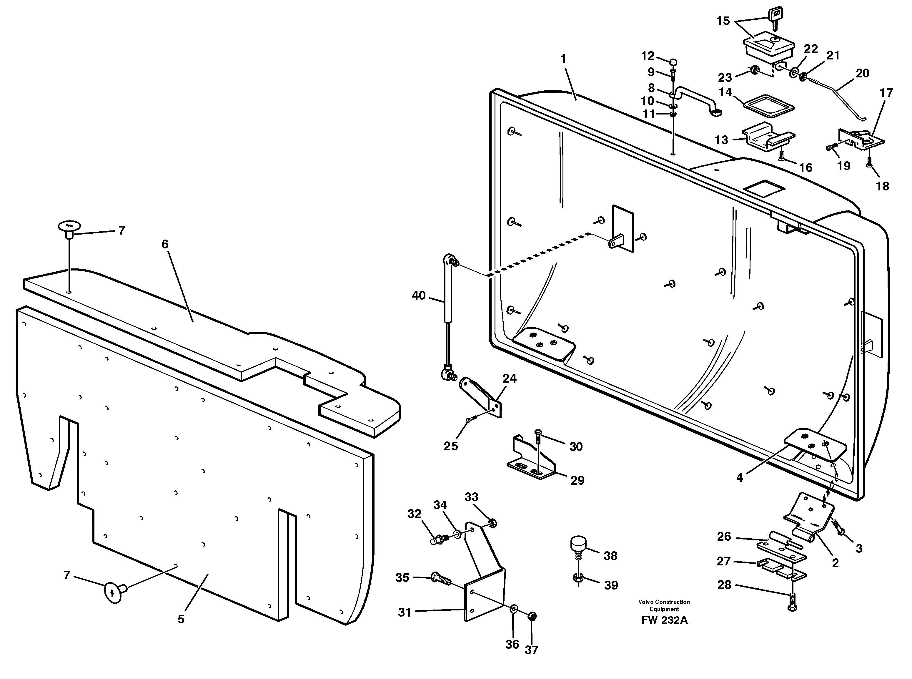 Engine cover, upper. — volvo parts diagram
