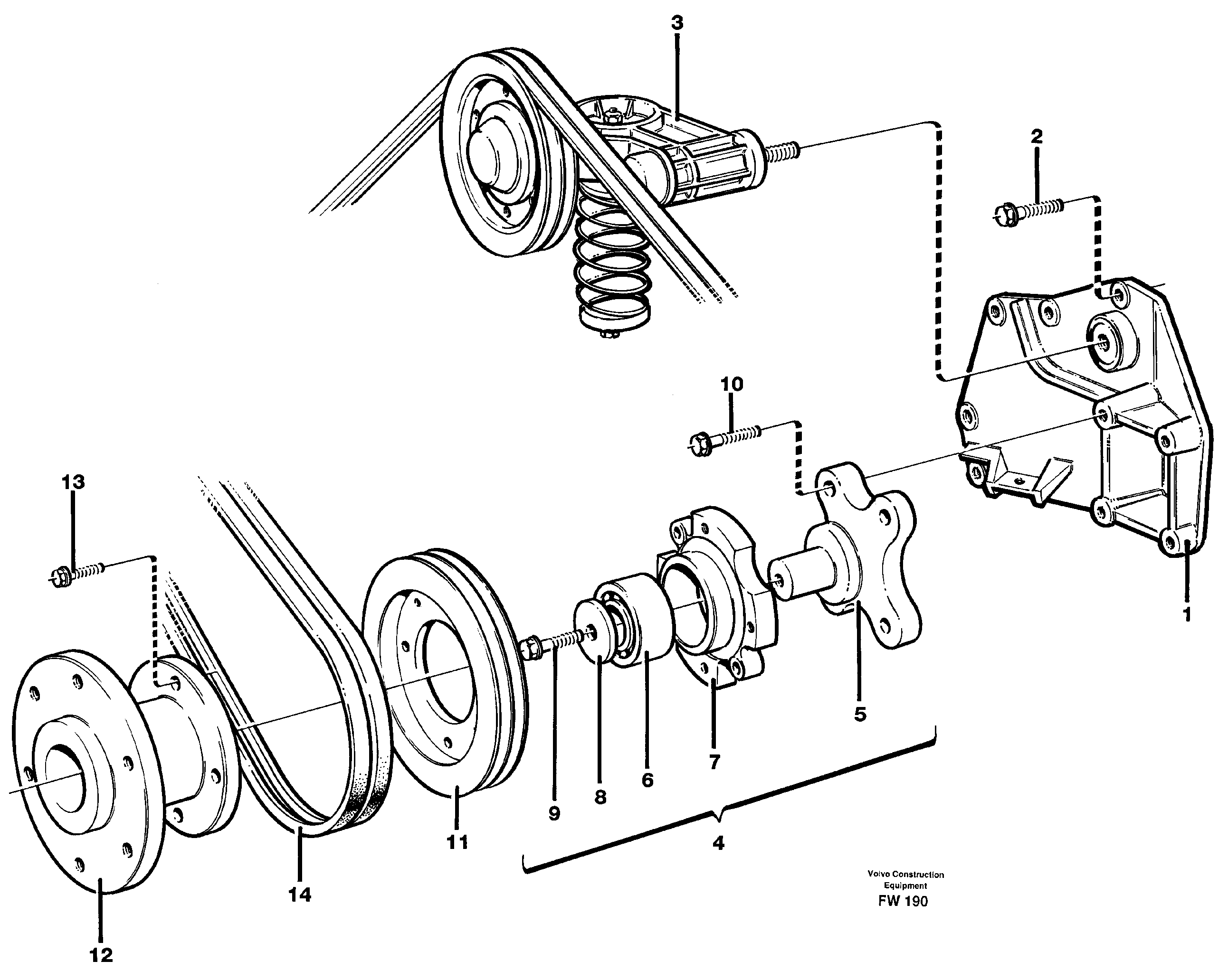 Belt transmission — volvo parts diagram