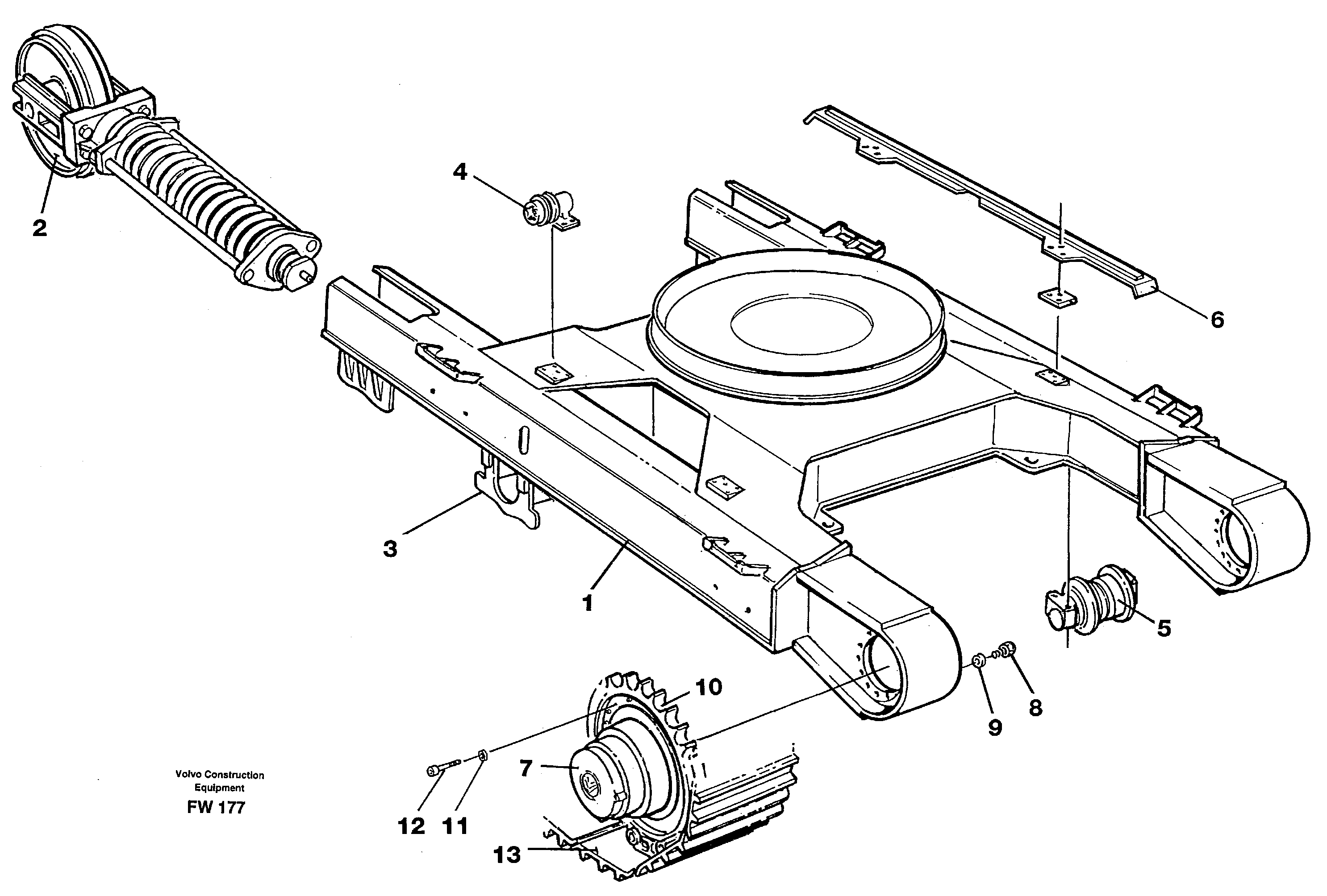 Track equipment — volvo parts diagram