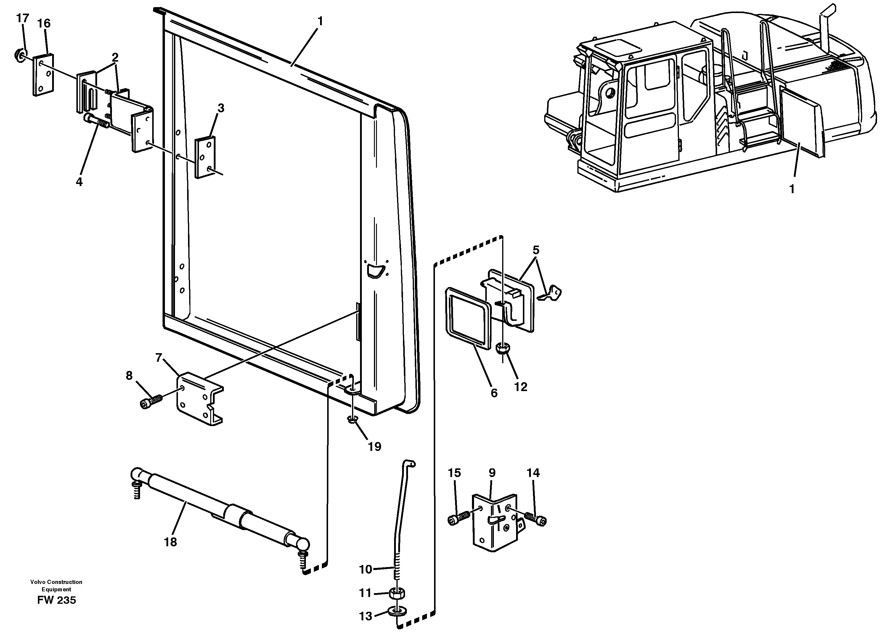 Door, front Lh — volvo parts diagram