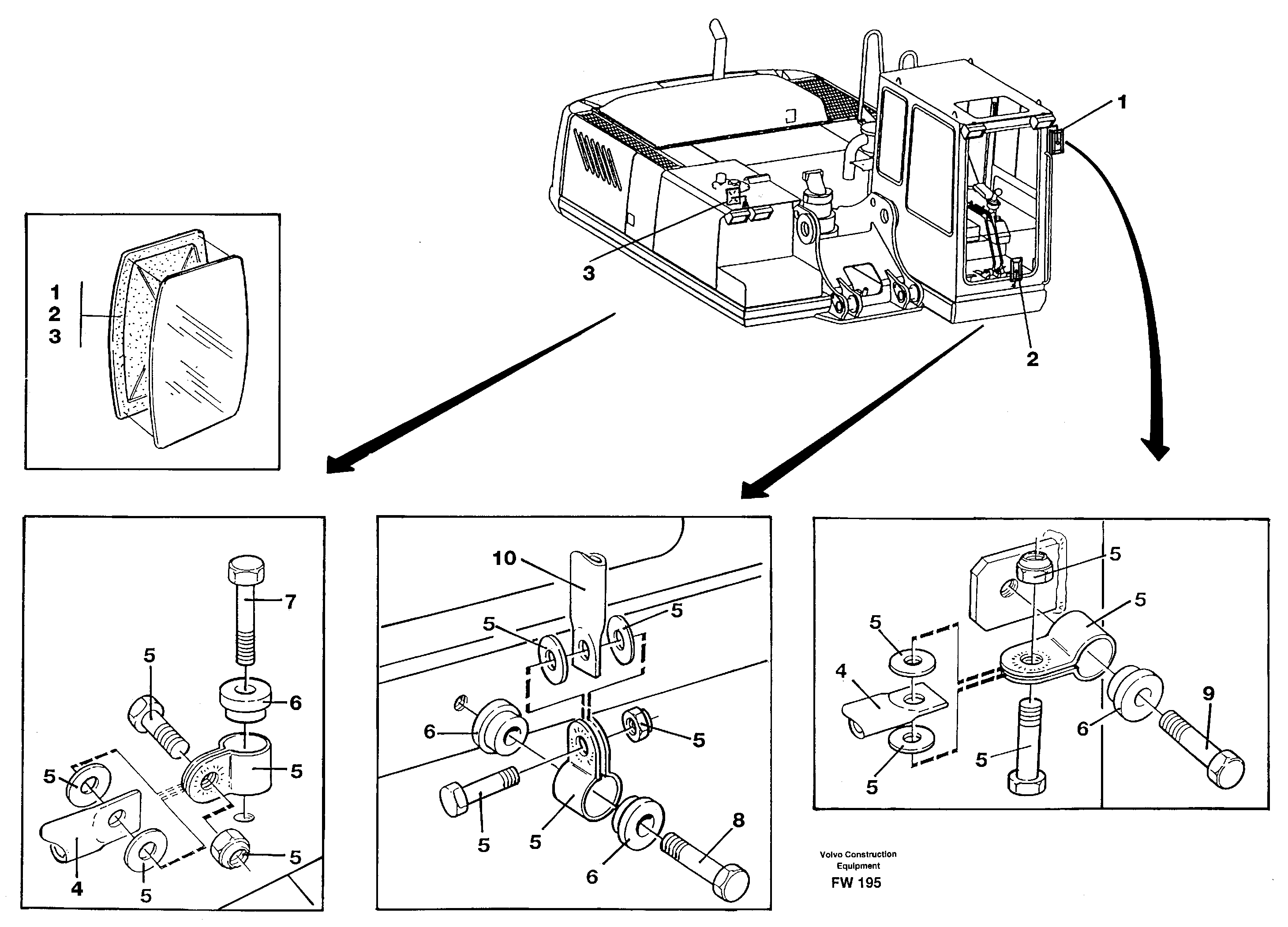 Rear view mirror — volvo parts diagram
