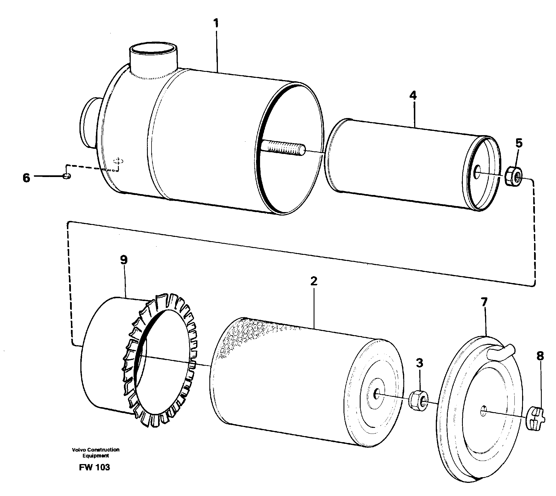 Air filter — volvo parts diagram