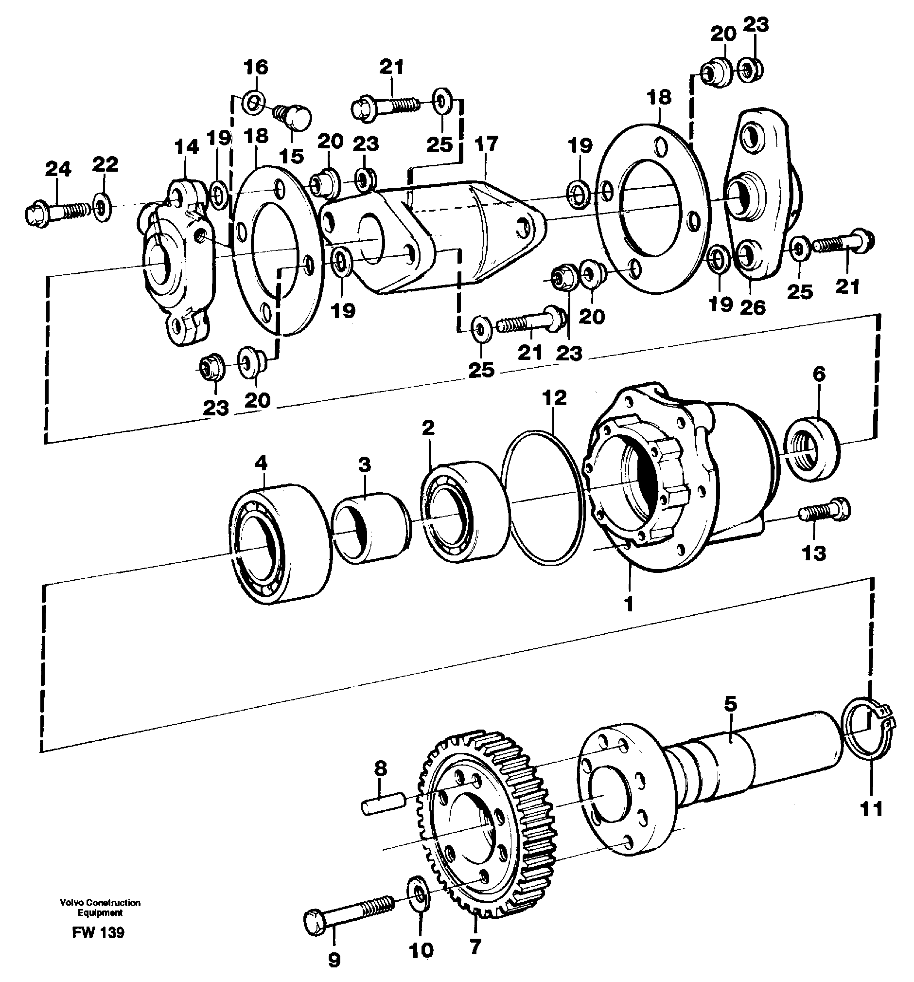 Drive for injection pump — volvo parts diagram