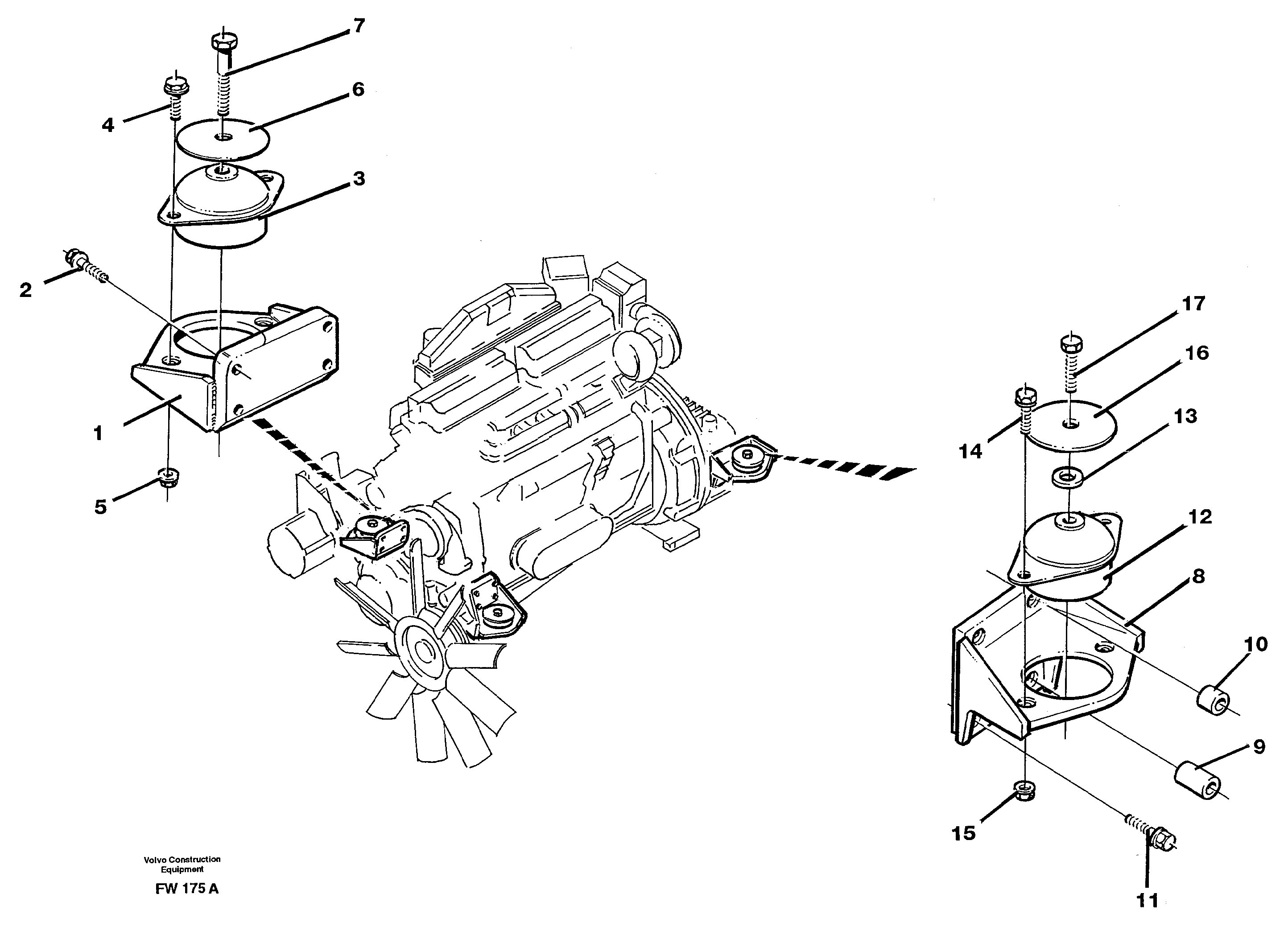 Engine mounting — volvo parts diagram