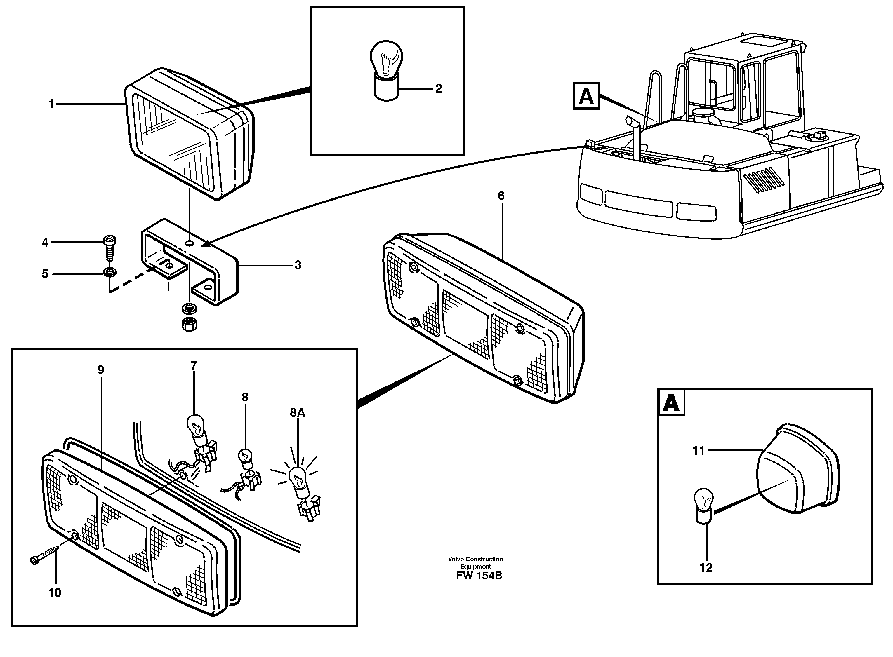 Lighting, rear — volvo parts diagram