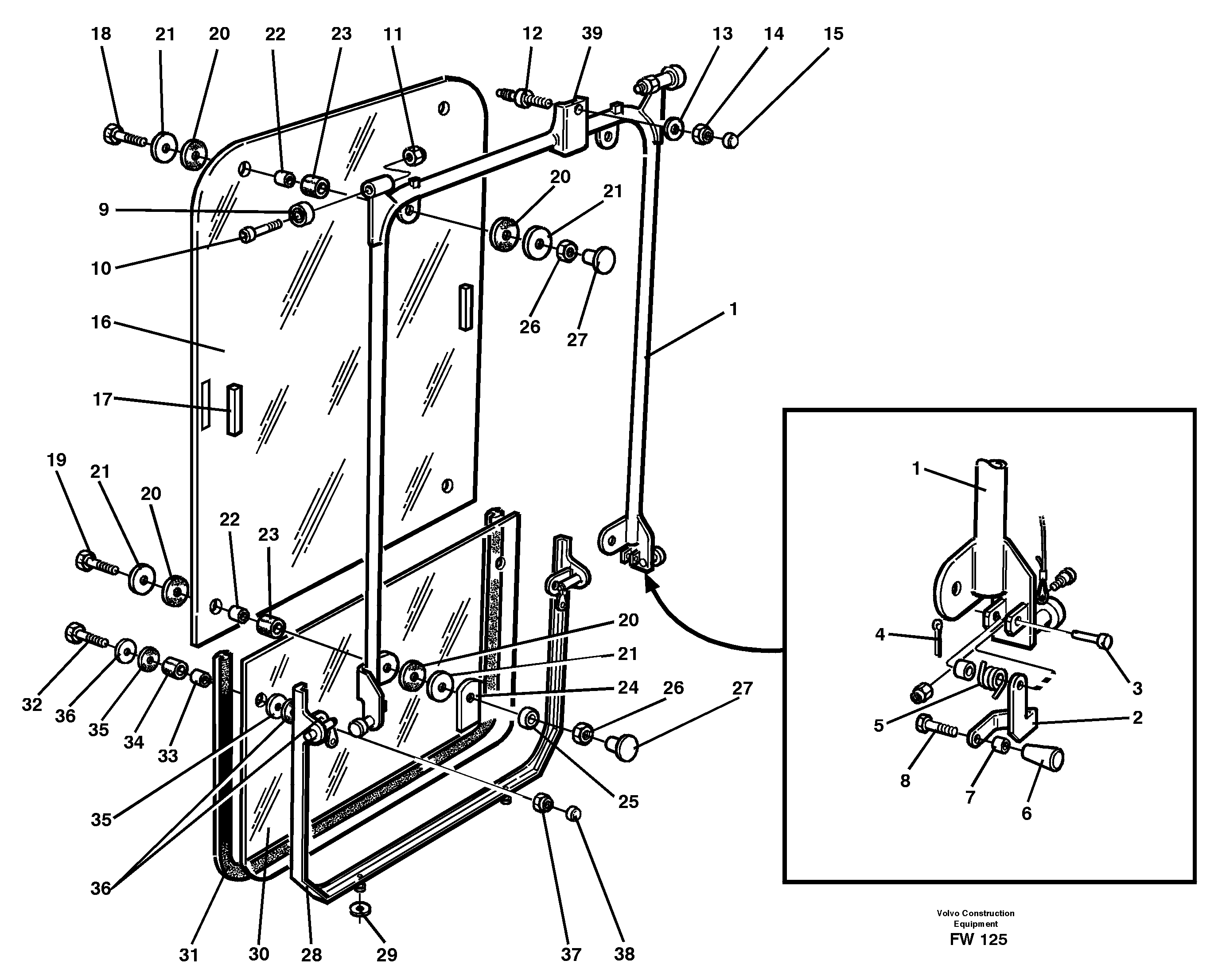 Front window — volvo parts diagram