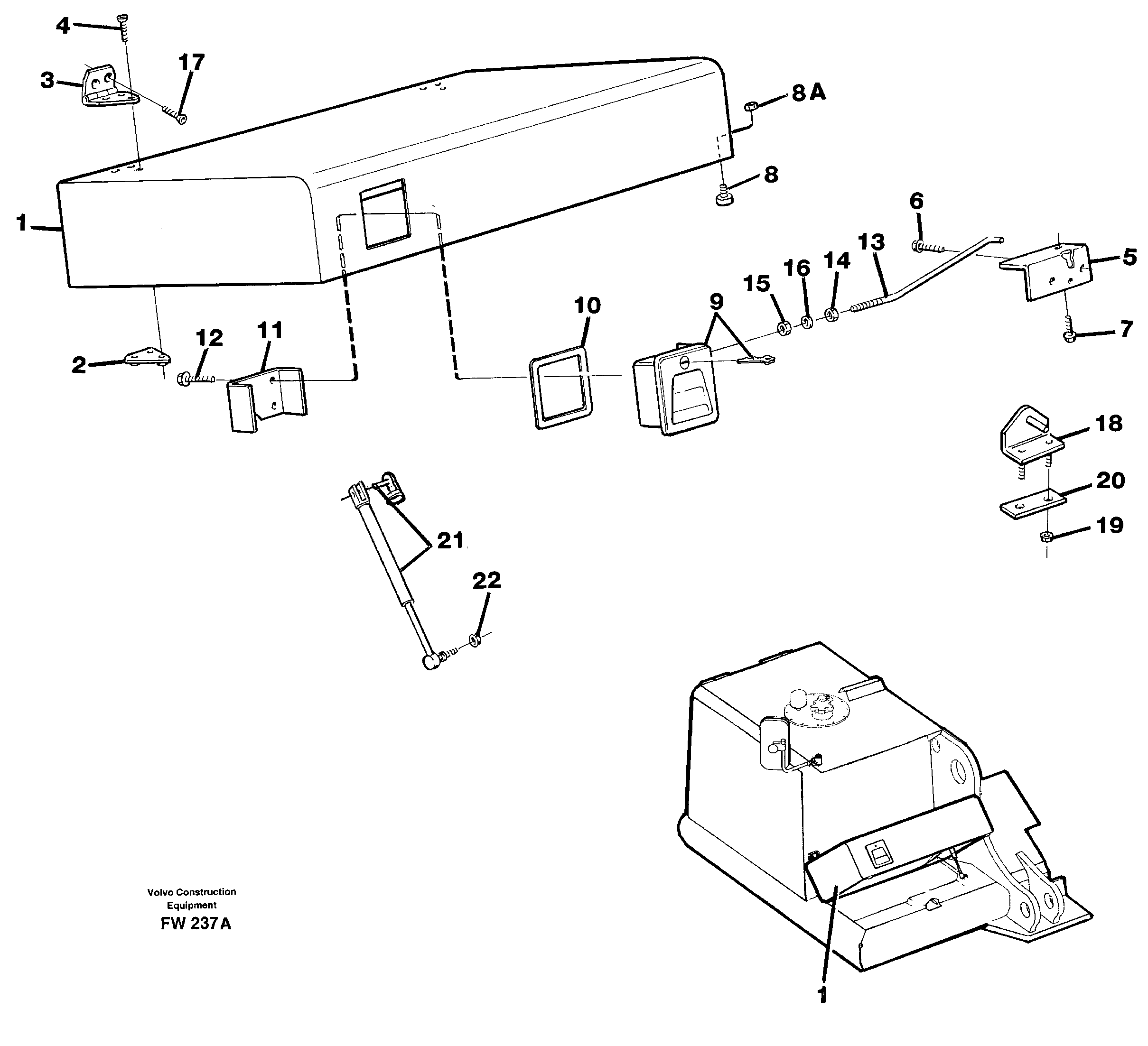 Casing, front, right — volvo parts diagram