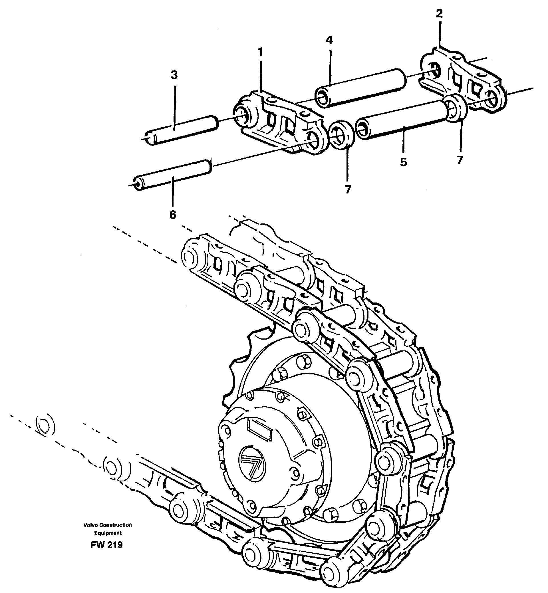 Track chain — volvo parts diagram