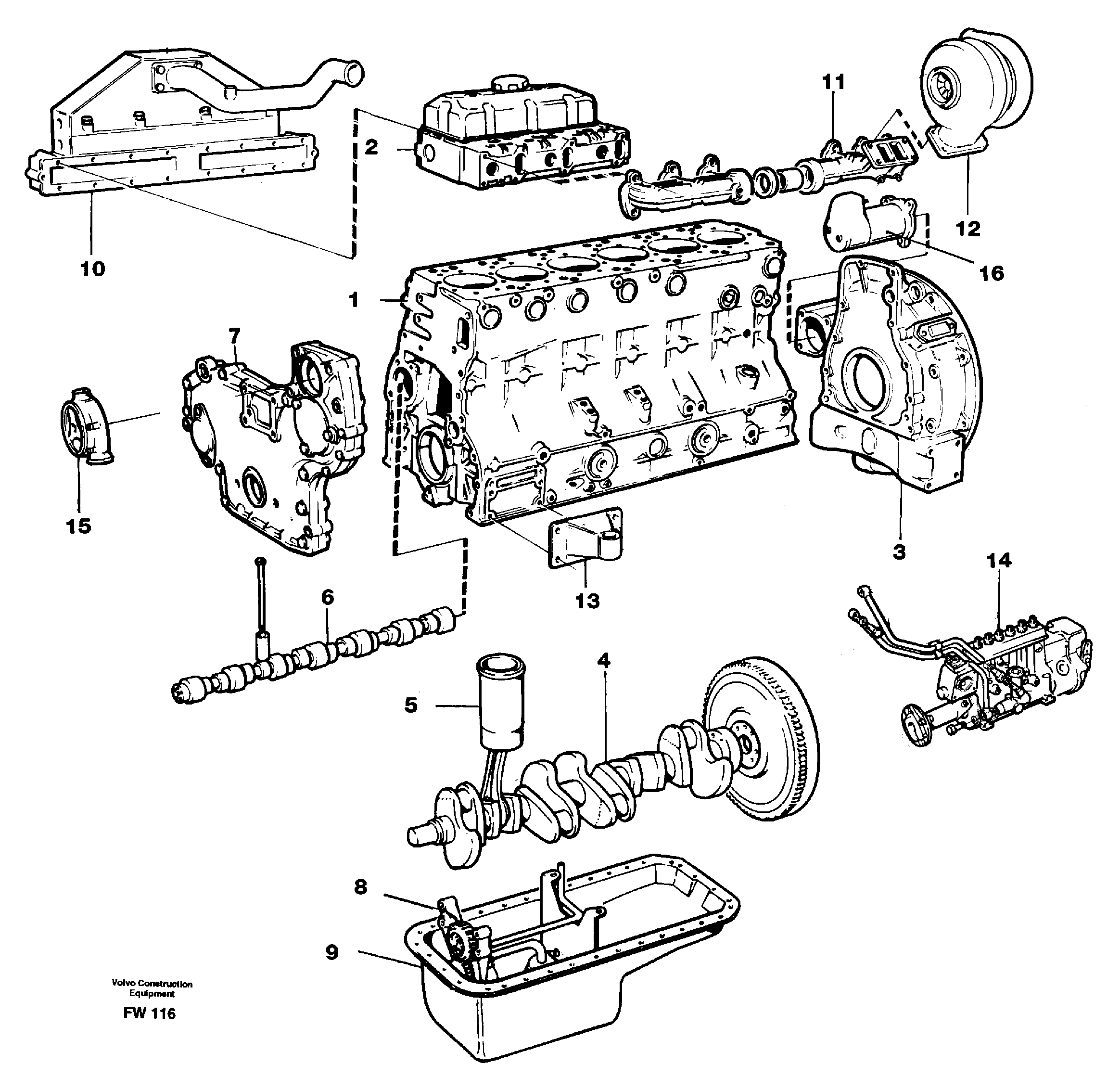 Engine — volvo parts diagram