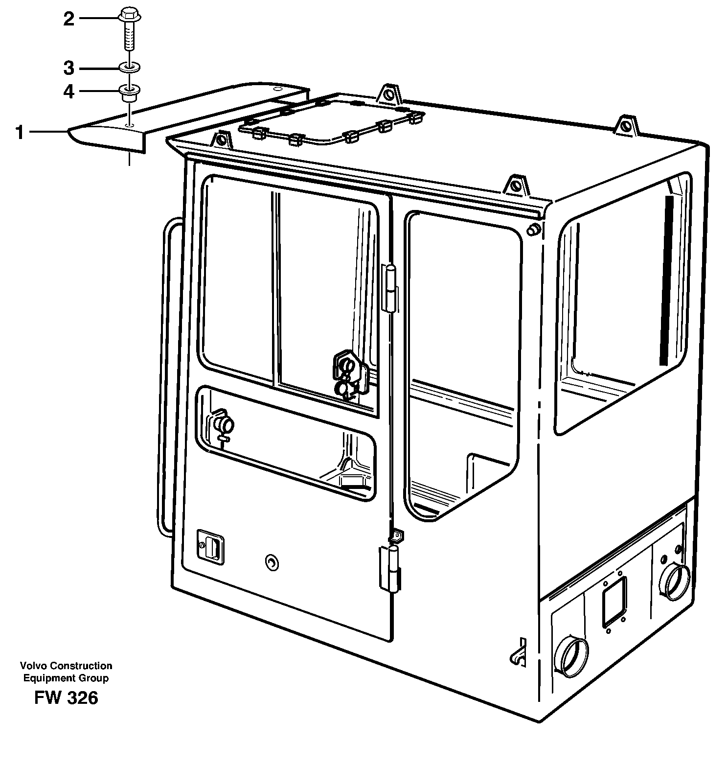 Sun visor, outer  14302039 — volvo parts diagram