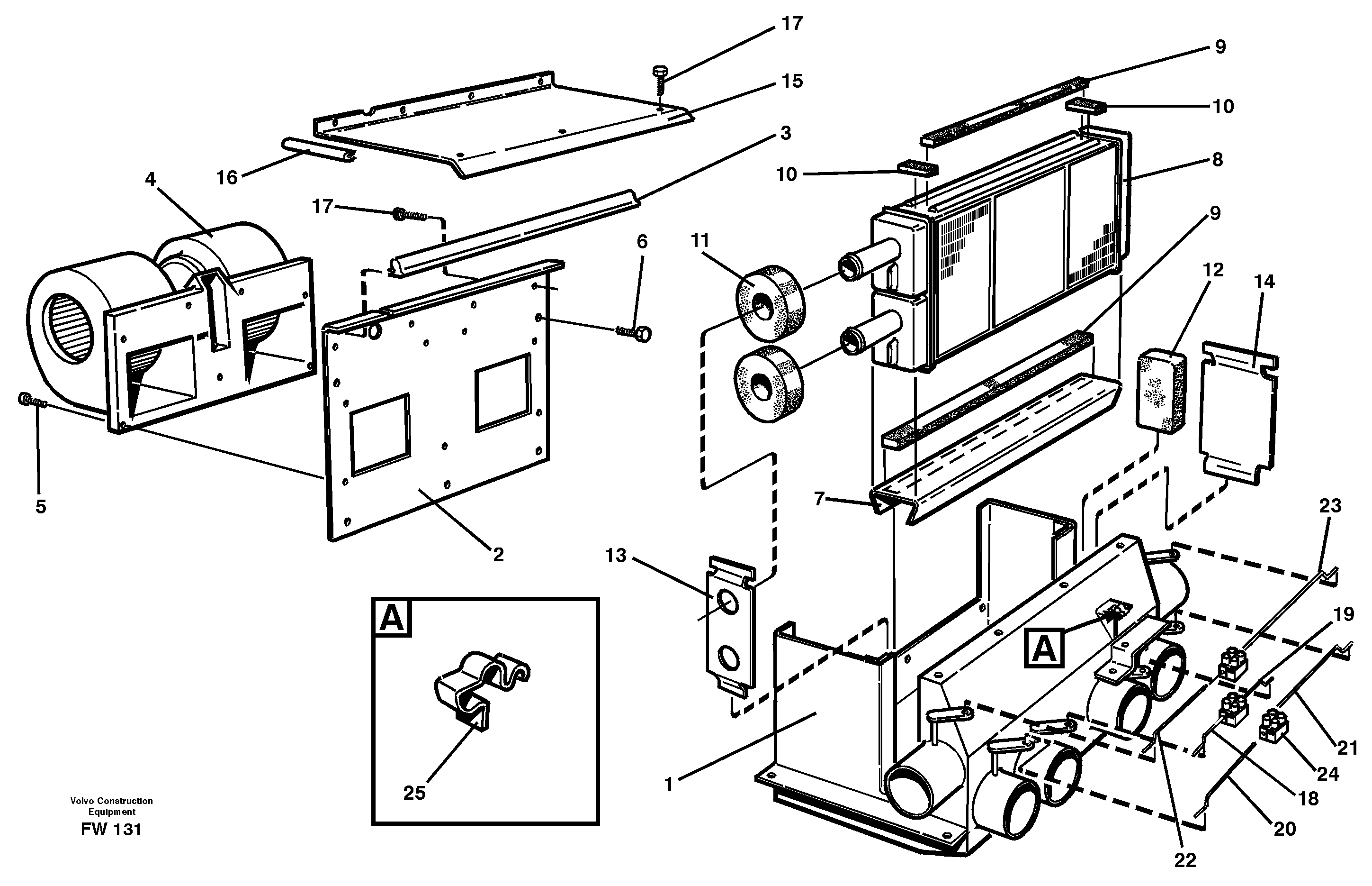 Cab heater — volvo parts diagram